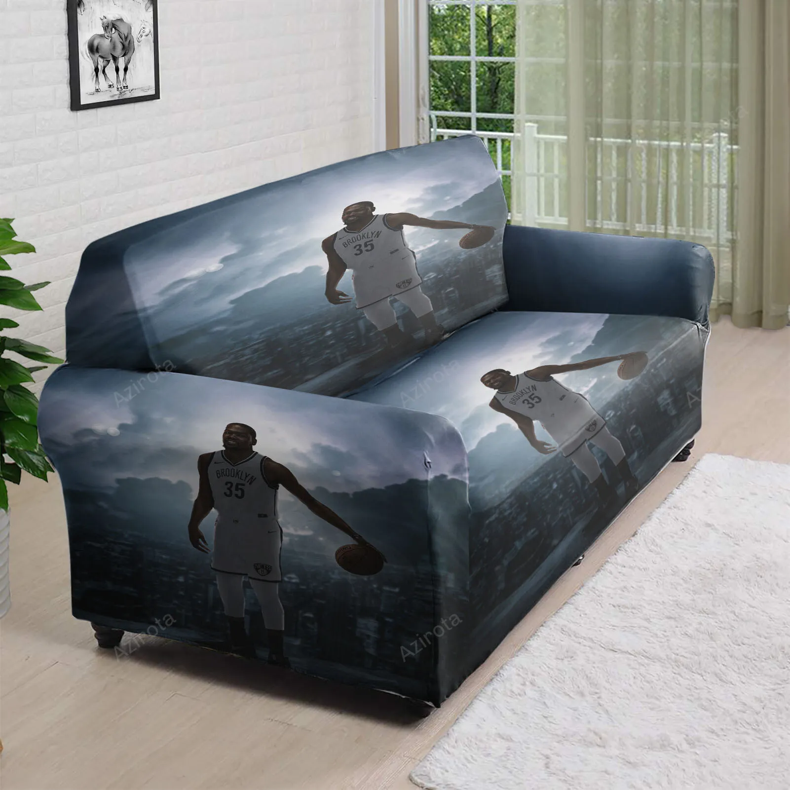 Brooklyn Nets Trevor Booker1 3D Sofa Cover