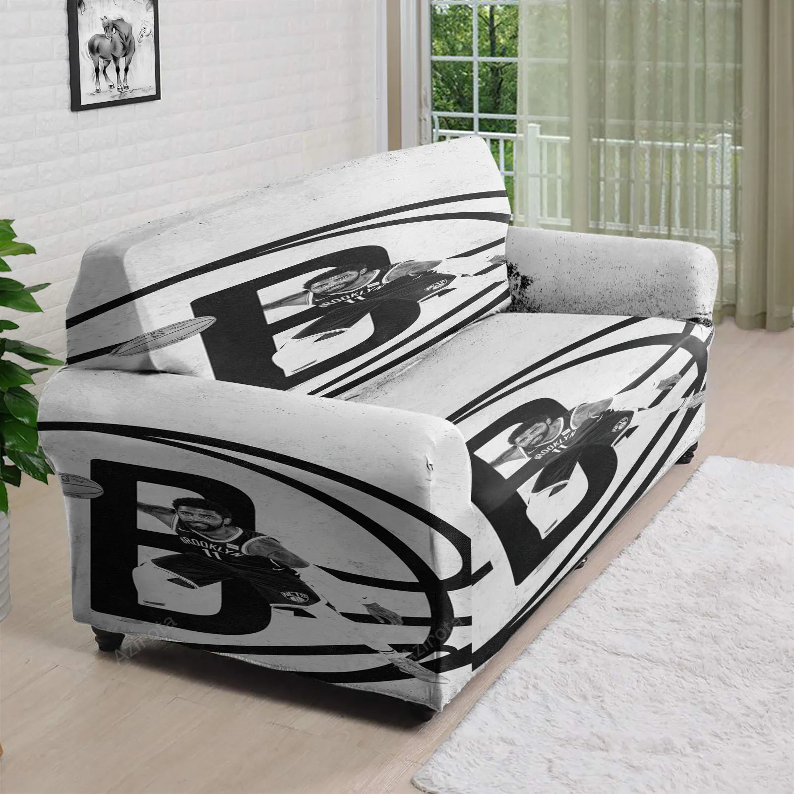 Brooklyn Nets Kyrie Irving15 3D Sofa Cover