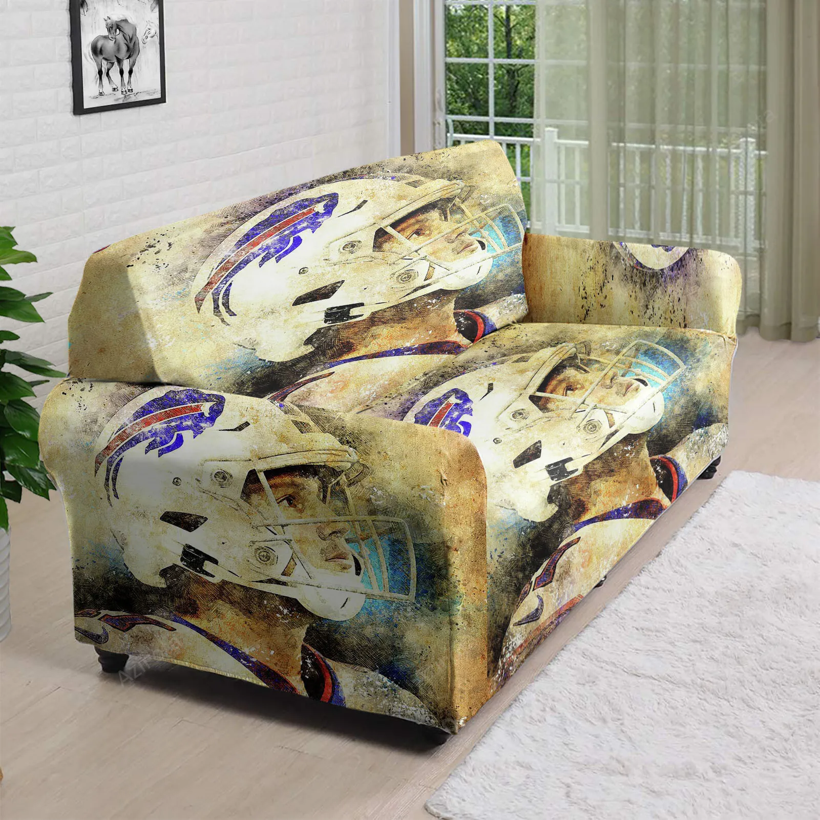 Buffalo Bills Josh Allen v16 3D Sofa Cover