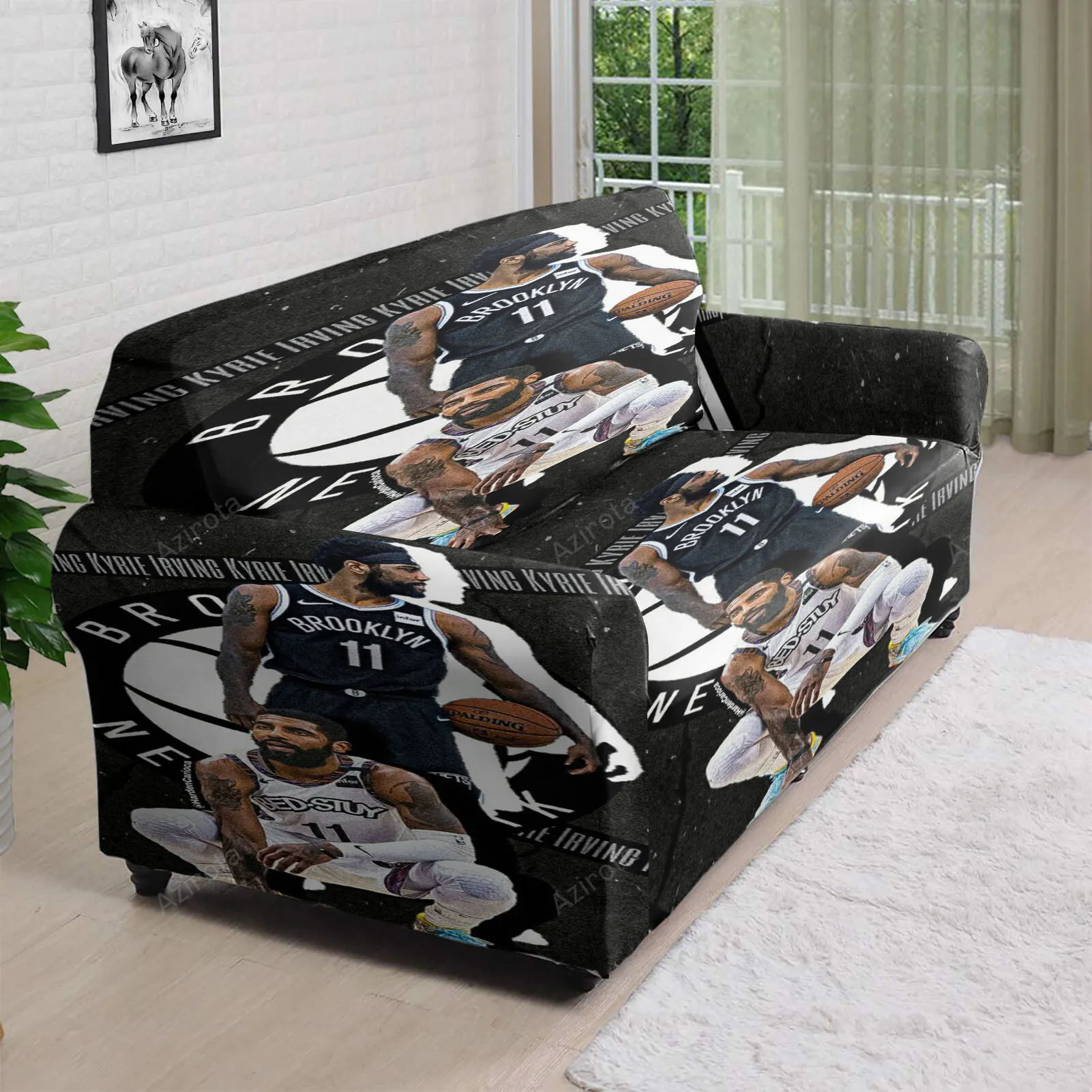Brooklyn Nets Kyrie Irving18 3D Sofa Cover