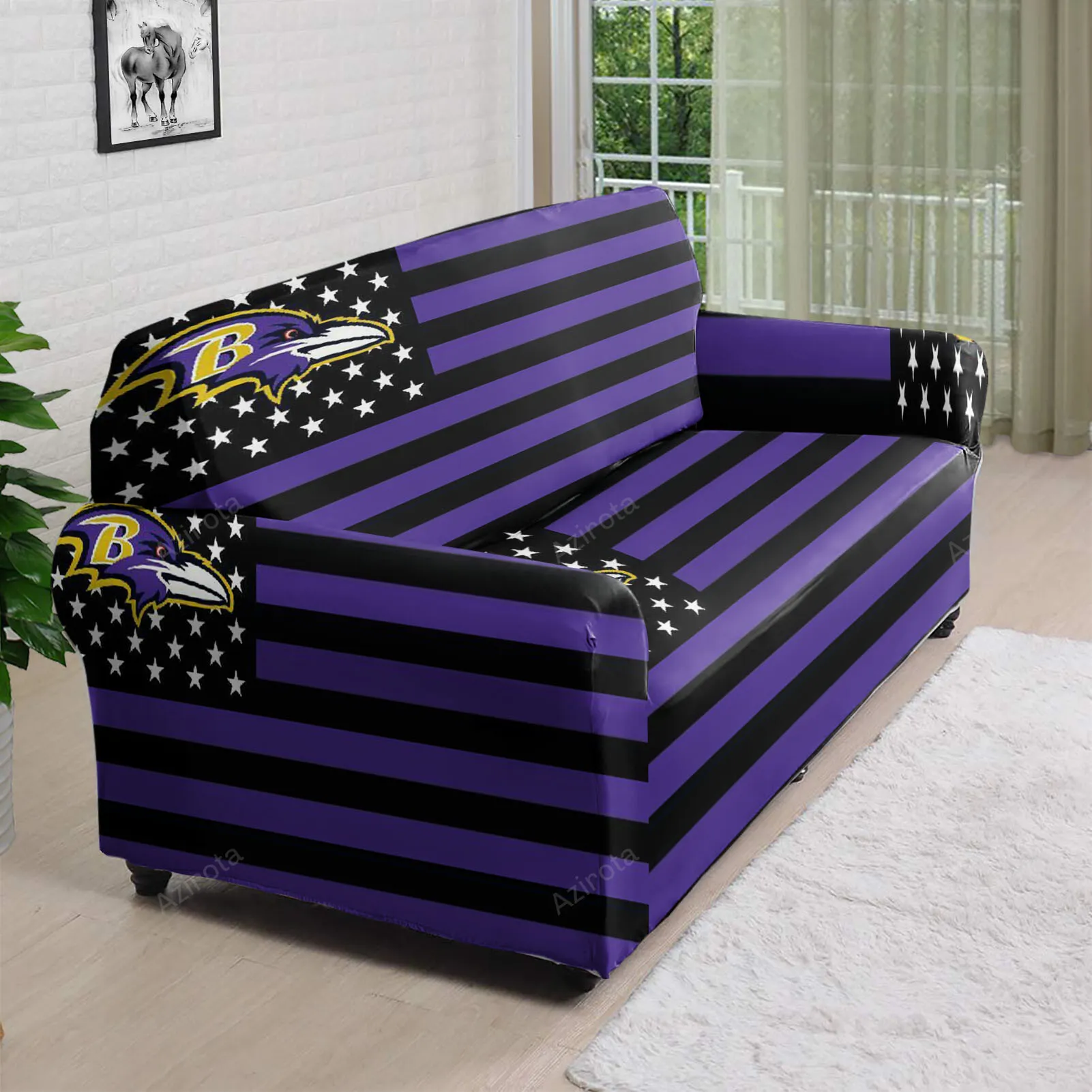 Baltimore Ravens Flag1 3D Sofa Cover