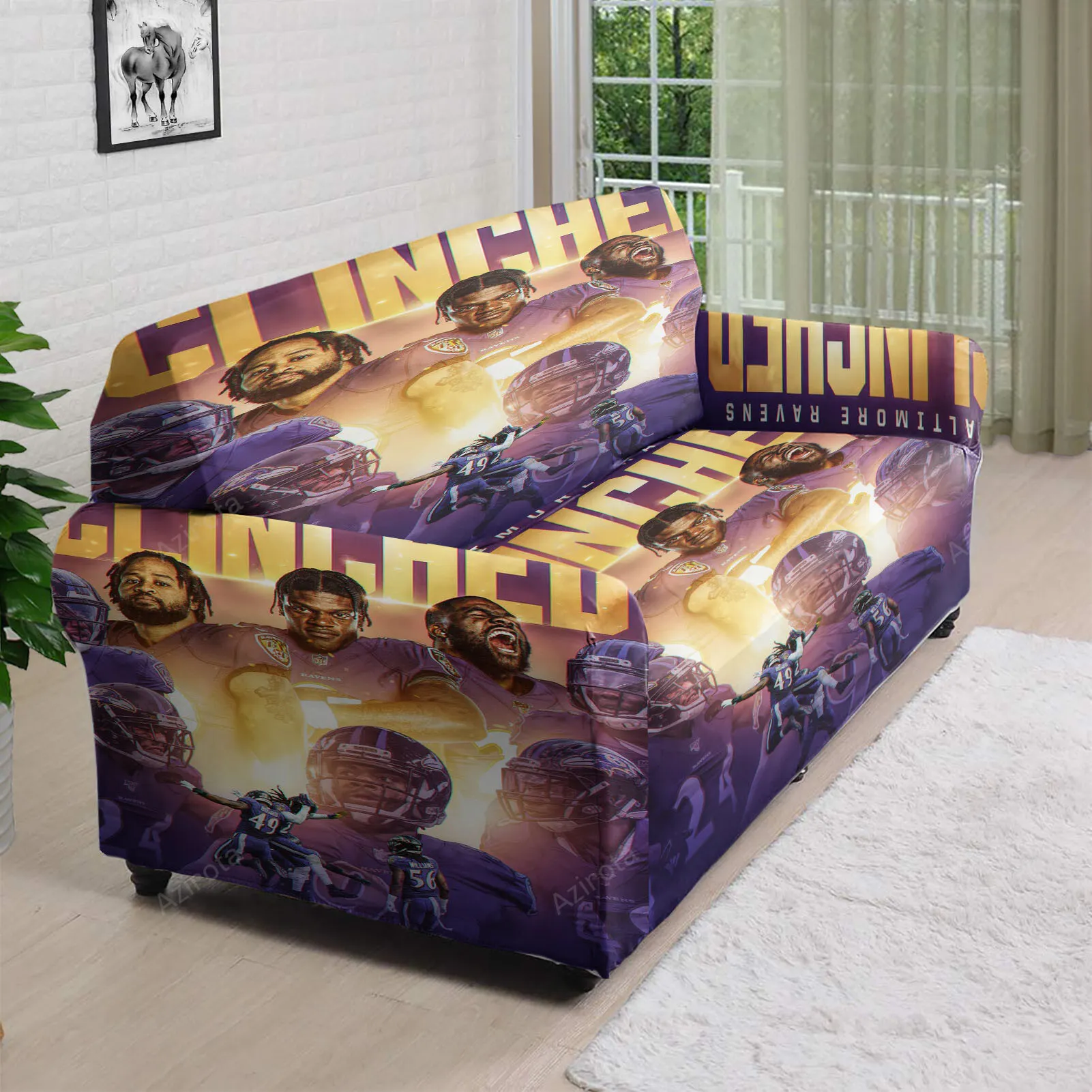Baltimore Ravens Clinched Team 3D Sofa Cover