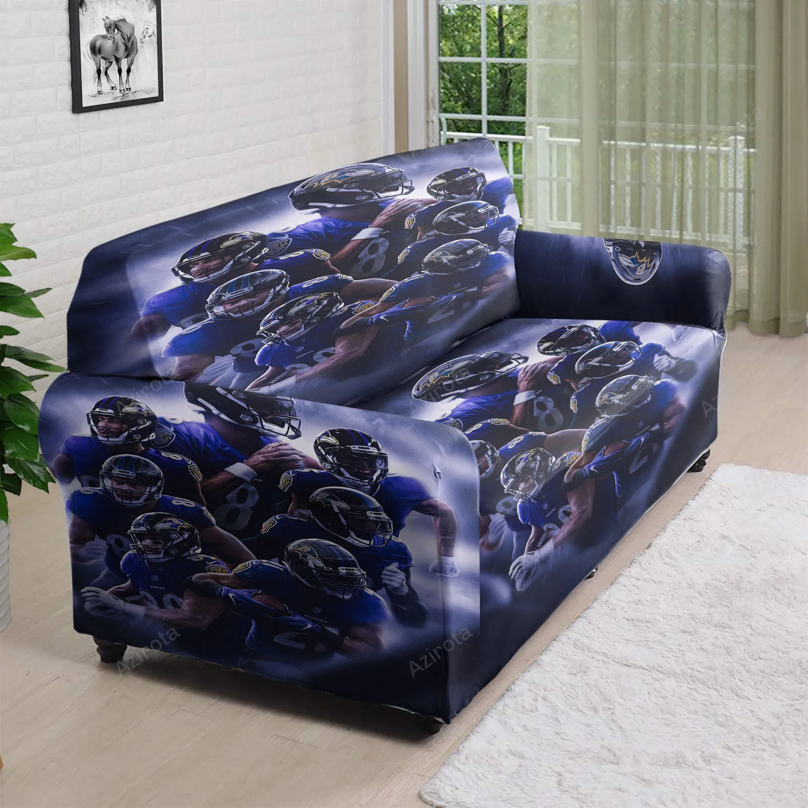 Baltimore Ravens Team13 3D Sofa Cover