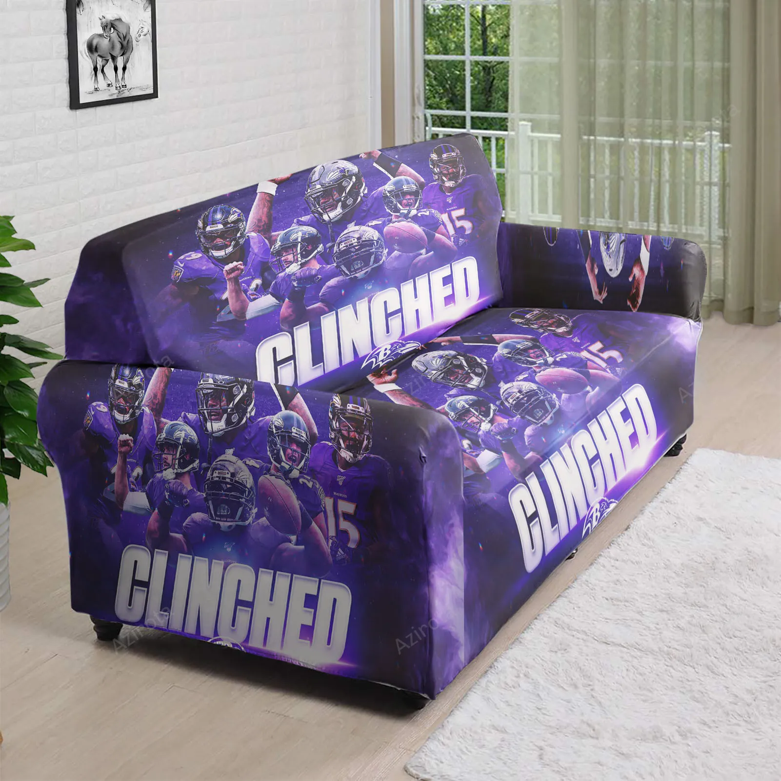 Baltimore Ravens Team18 3D Sofa Cover