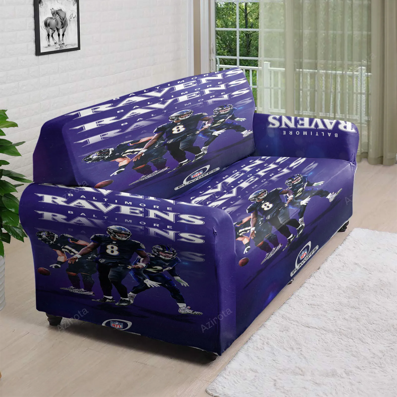 Baltimore Ravens Team6 3D Sofa Cover