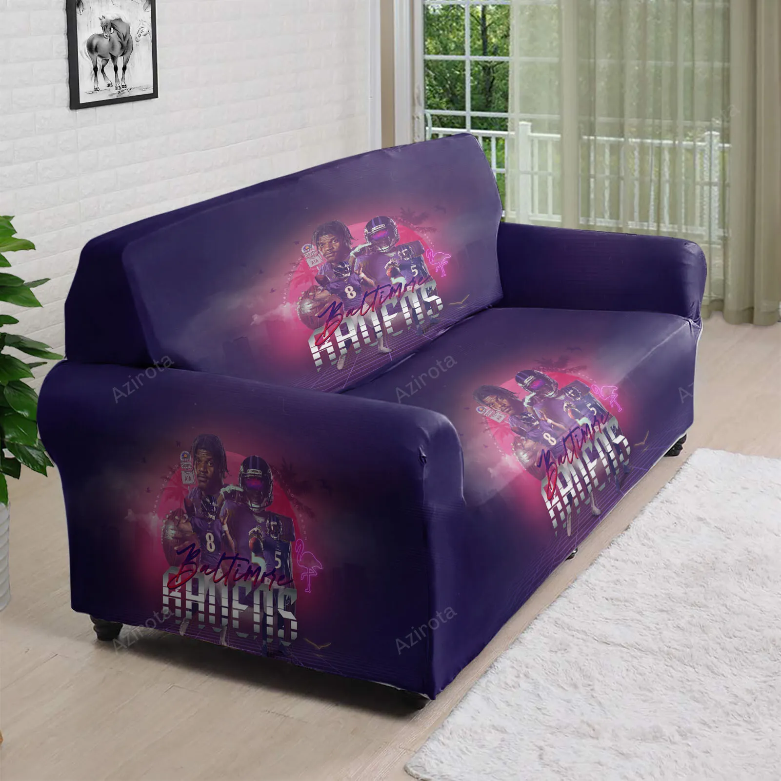 Baltimore Ravens Team22 3D Sofa Cover