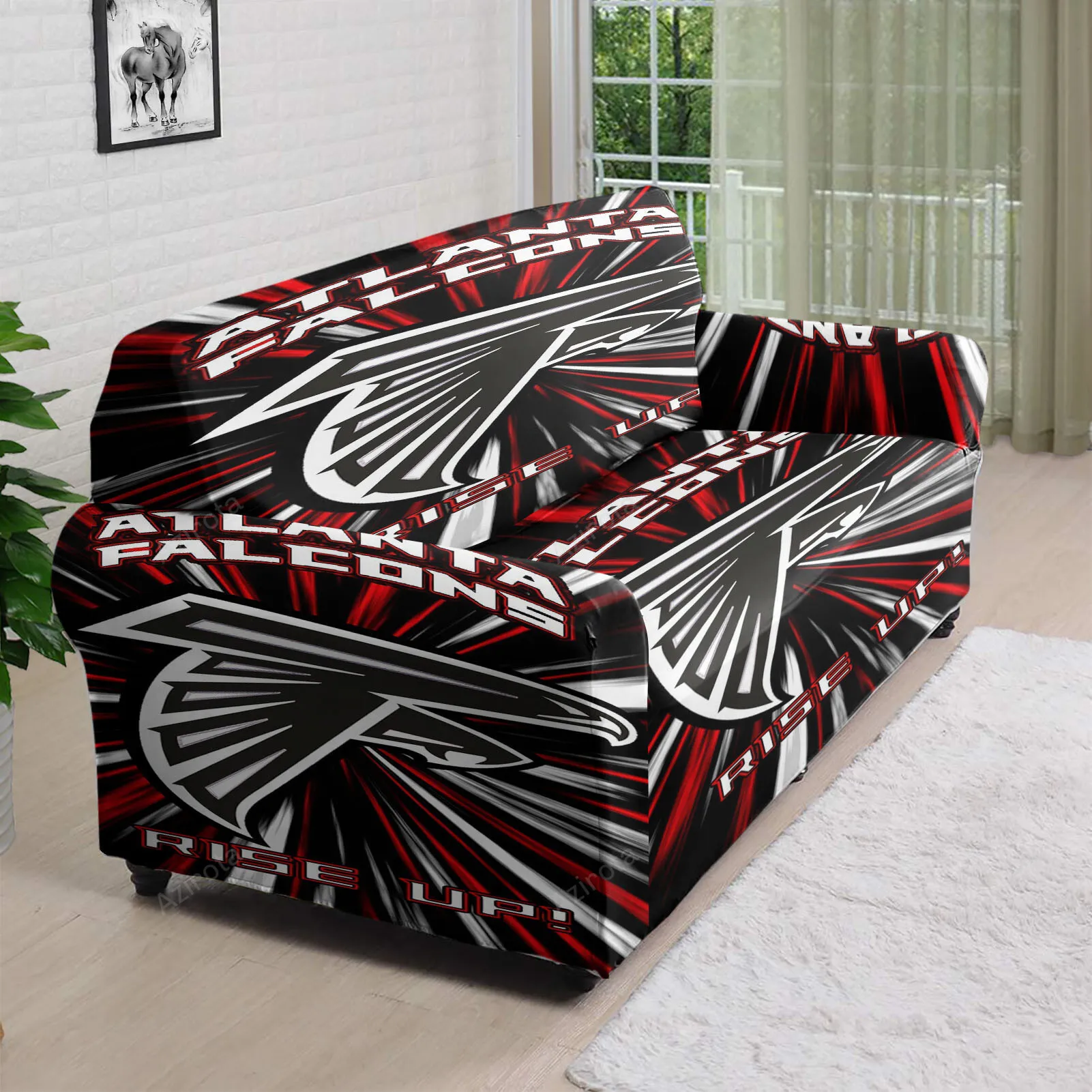 Atlanta Falcons Rise Up v3 3D Sofa Cover