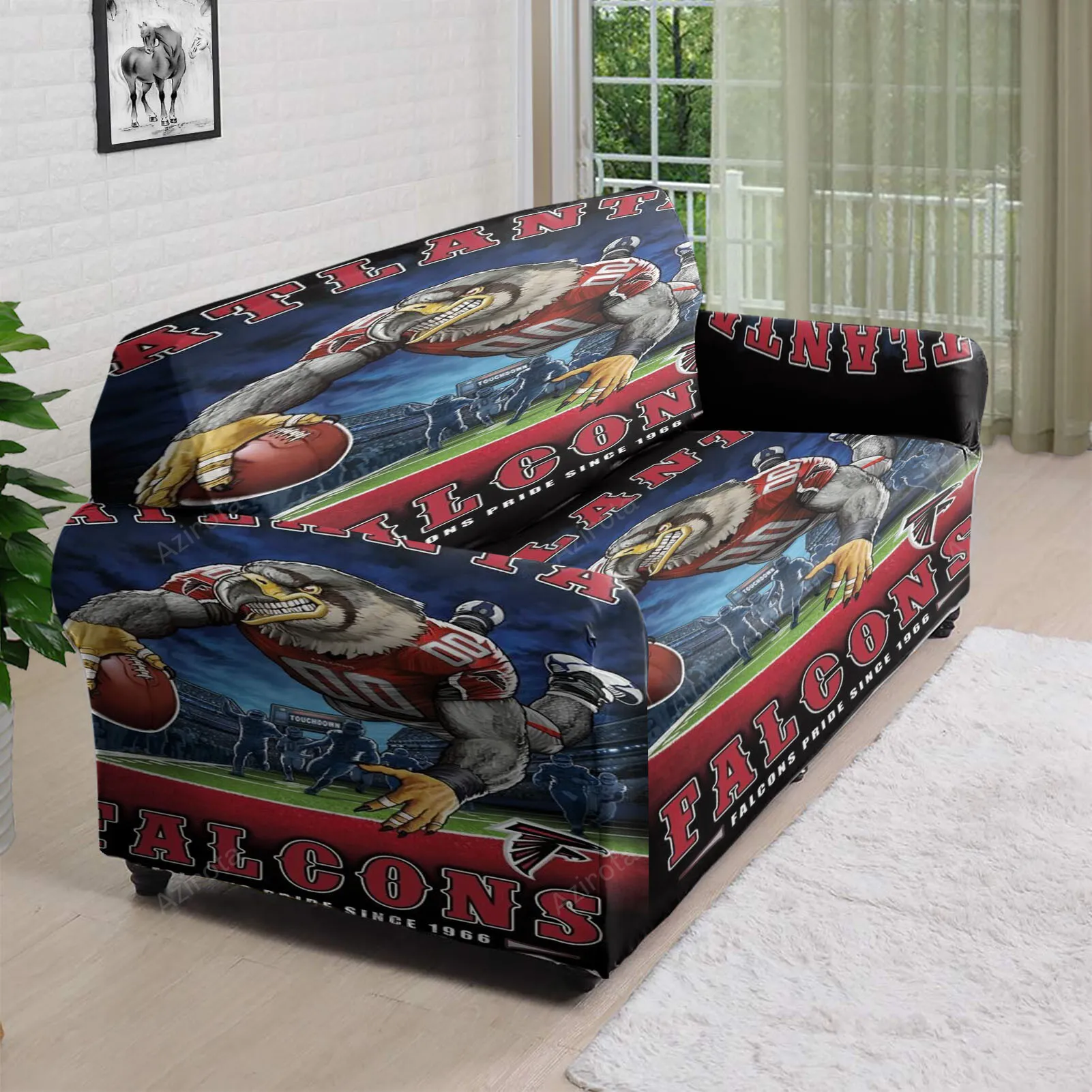 Atlanta Falcons Poster Est 1966 3D Sofa Cover