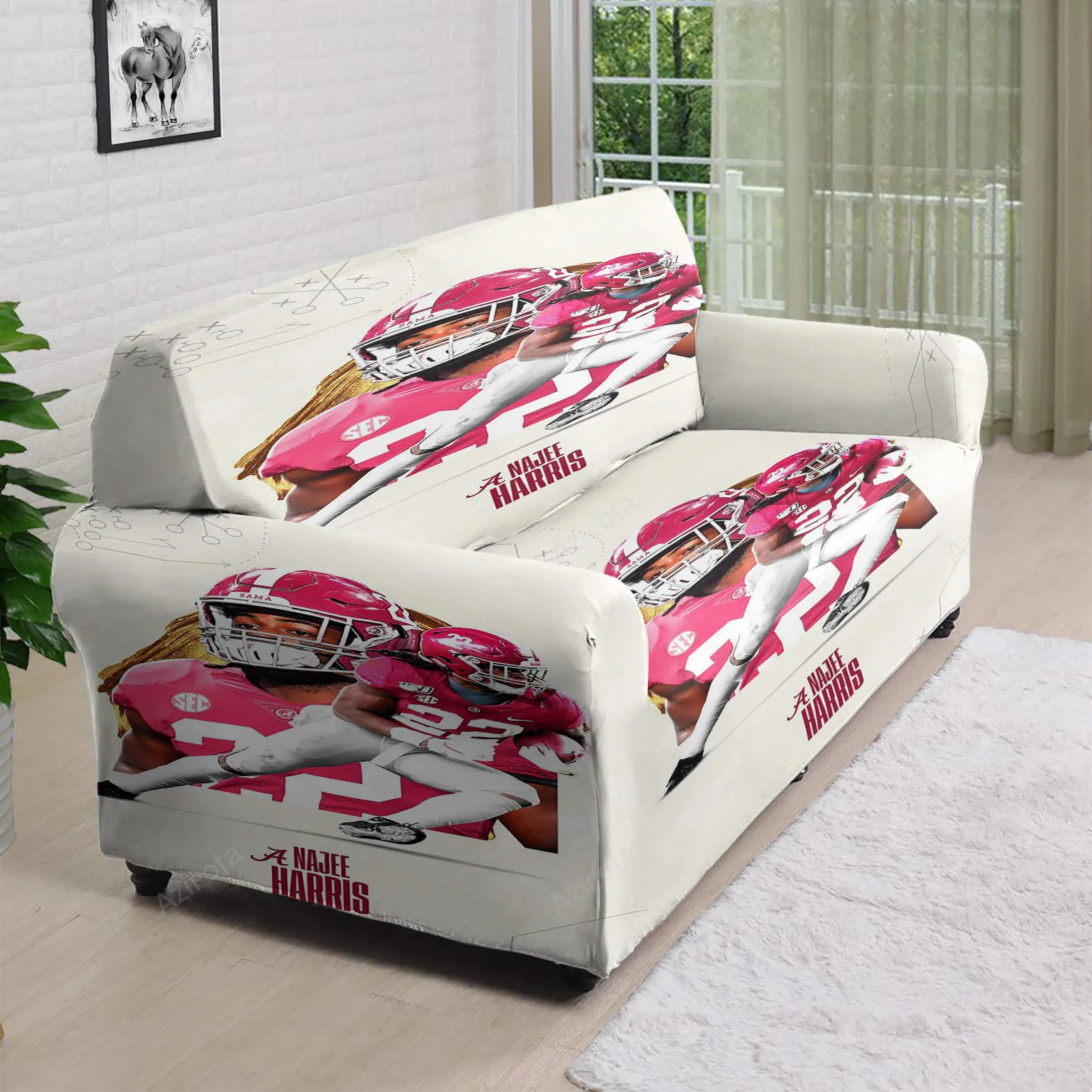 Arizona Cardinals Najee Harris1 3D Sofa Cover