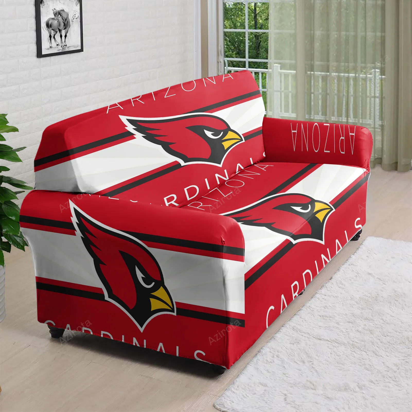 Arizona Cardinals Logo V10 3D Sofa Cover