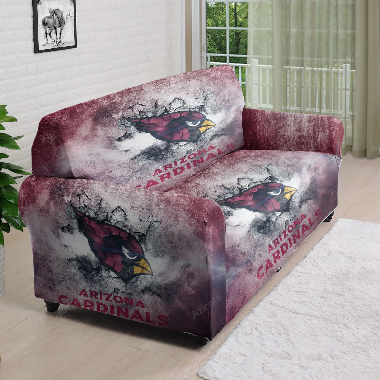 Arizona Cardinals Logo v5 3D Sofa Cover