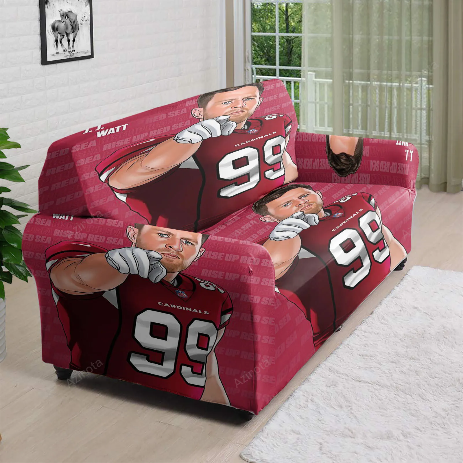 Arizona Cardinals JJ Watt2 3D Sofa Cover