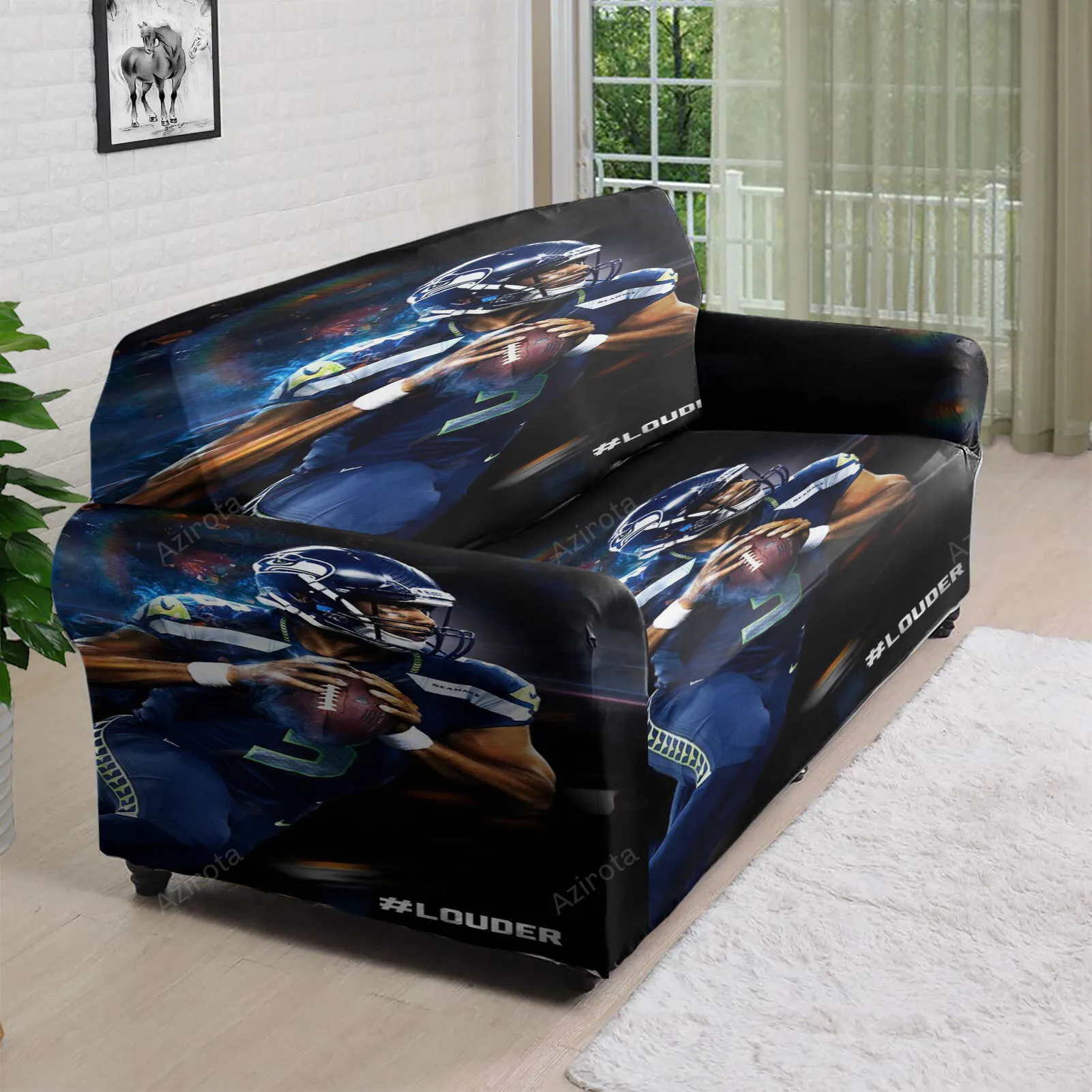 Seattle Seahawks Russell Wilson8 3D Sofa Cover
