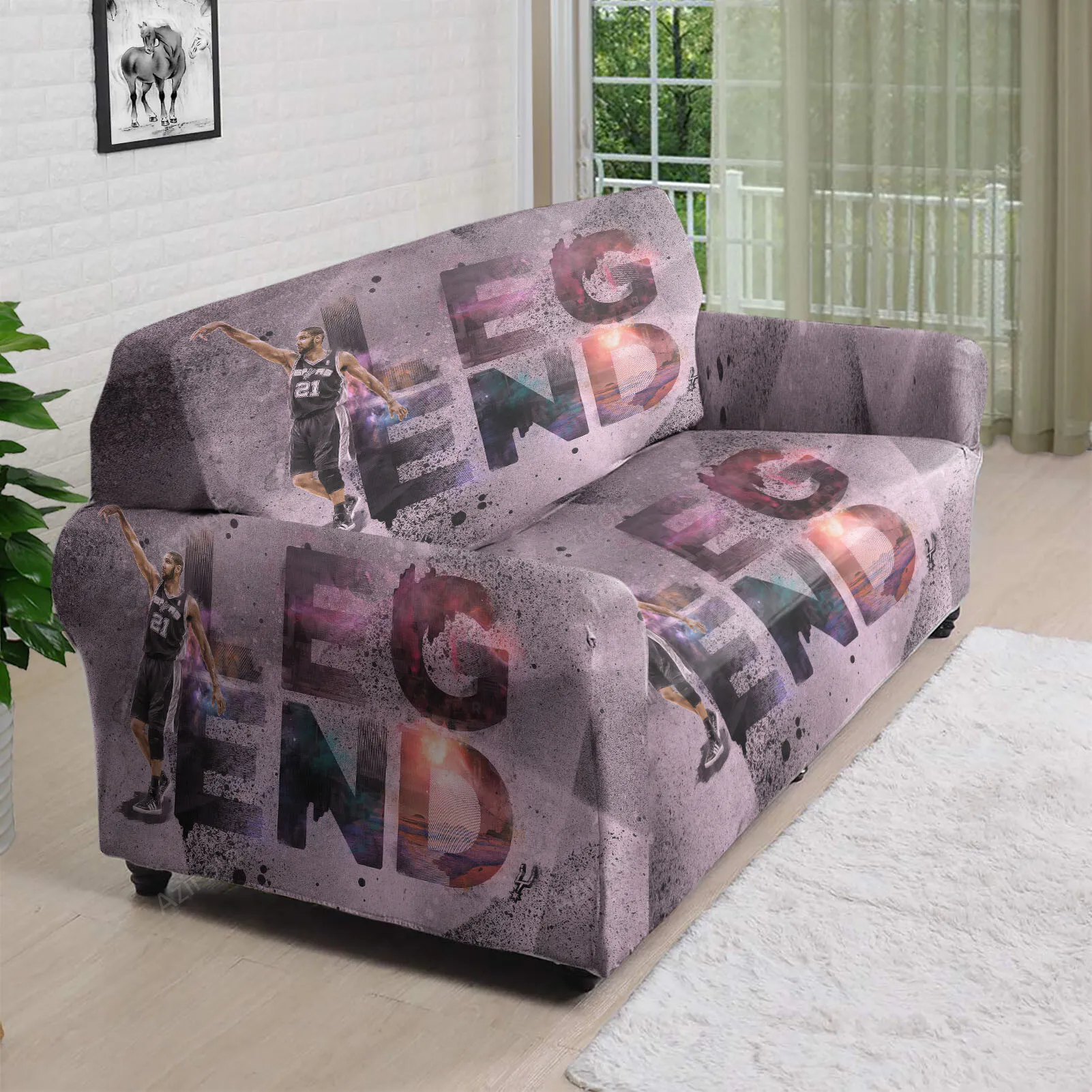 San Antonio Spurs Tim Duncan3 3D Sofa Cover