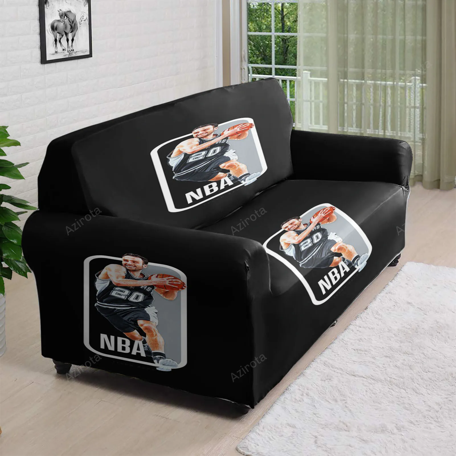 San Antonio Spurs Manu Ginobili2 3D Sofa Cover