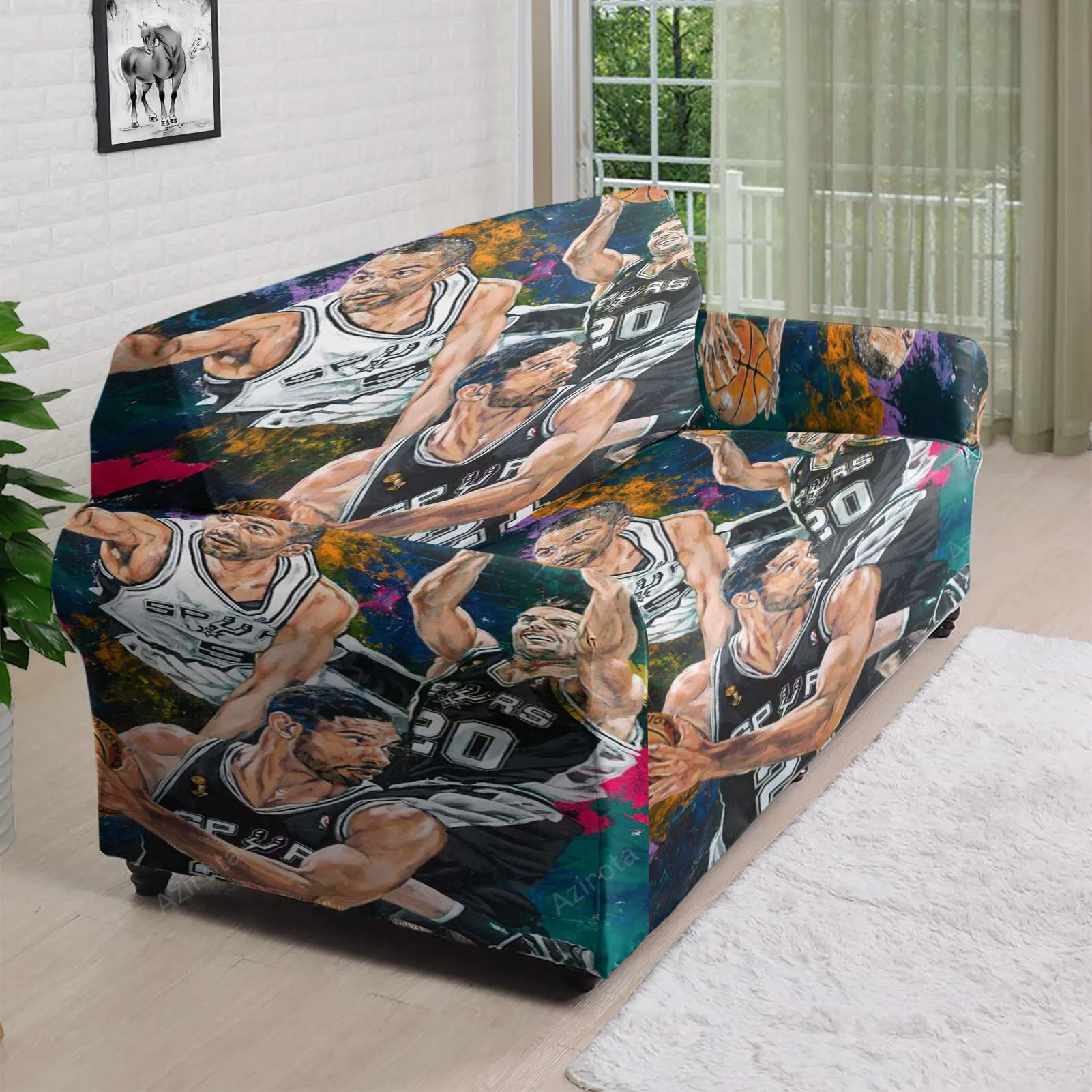 San Antonio Spurs All Players3 3D Sofa Cover