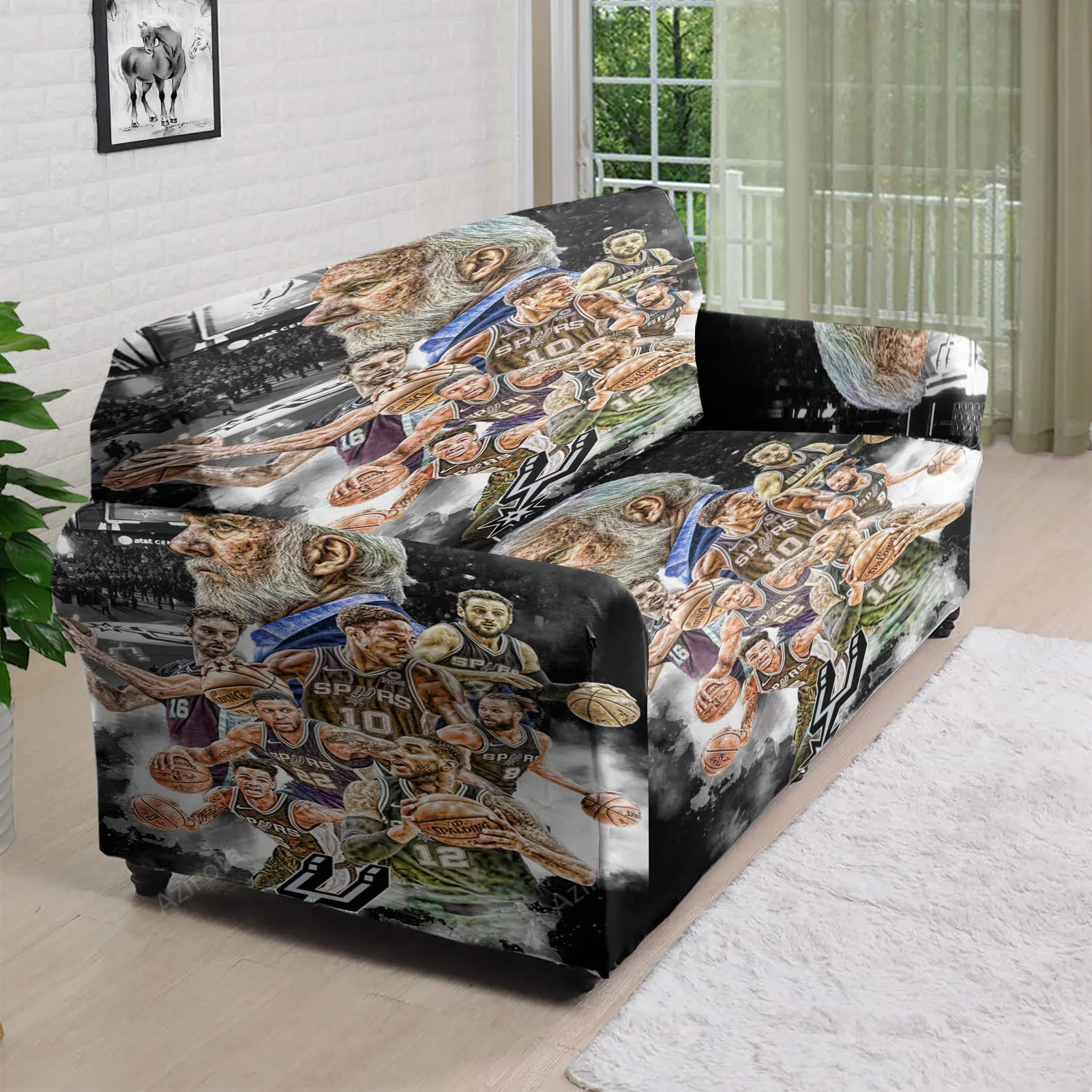 San Antonio Spurs All Players4 3D Sofa Cover