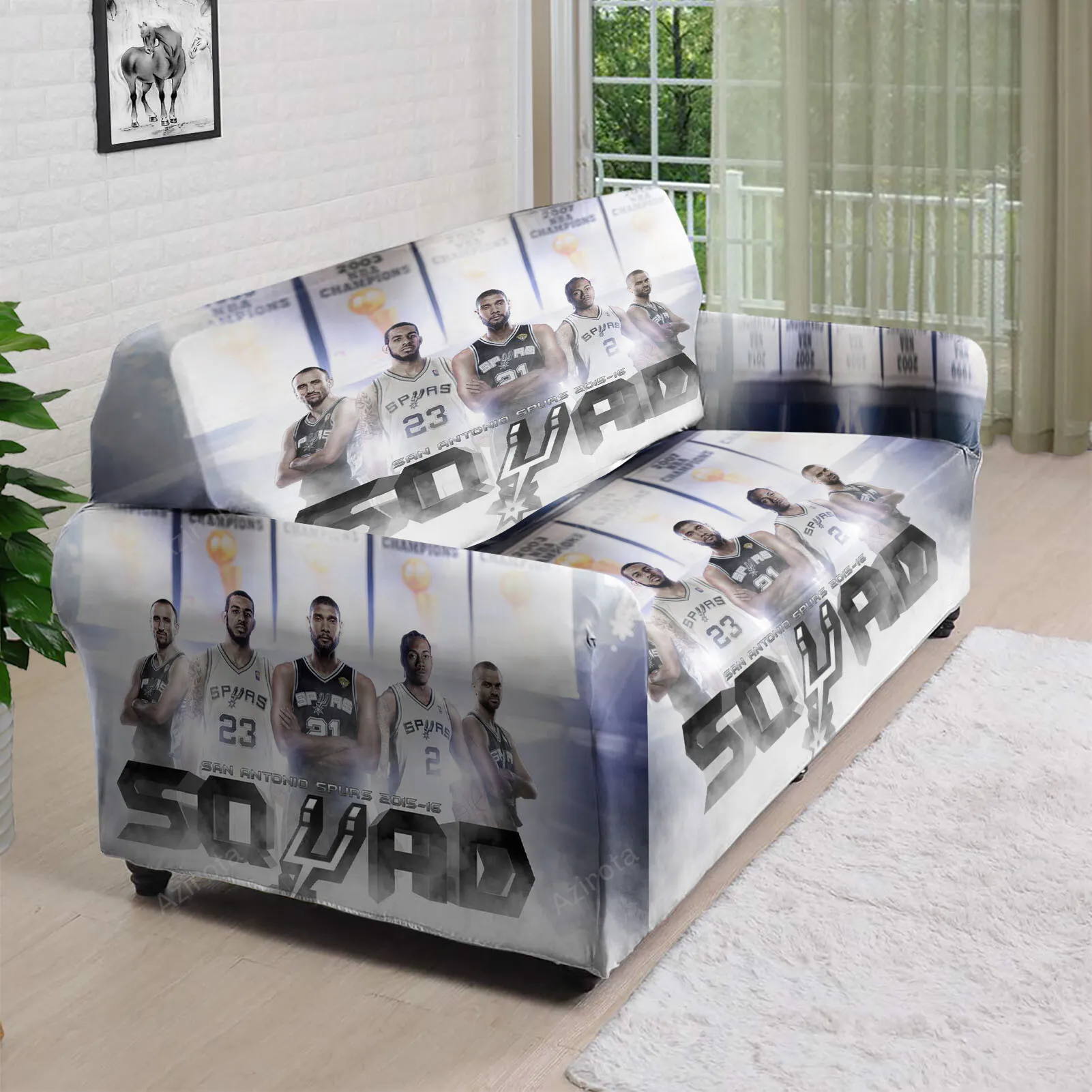 San Antonio Spurs All Players14 3D Sofa Cover