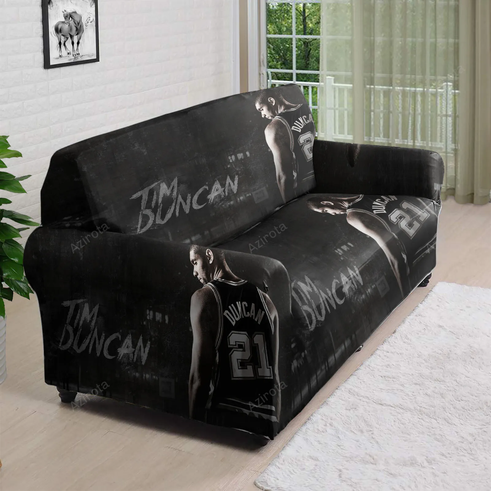 San Antonio Spurs Tim Duncan4 3D Sofa Cover