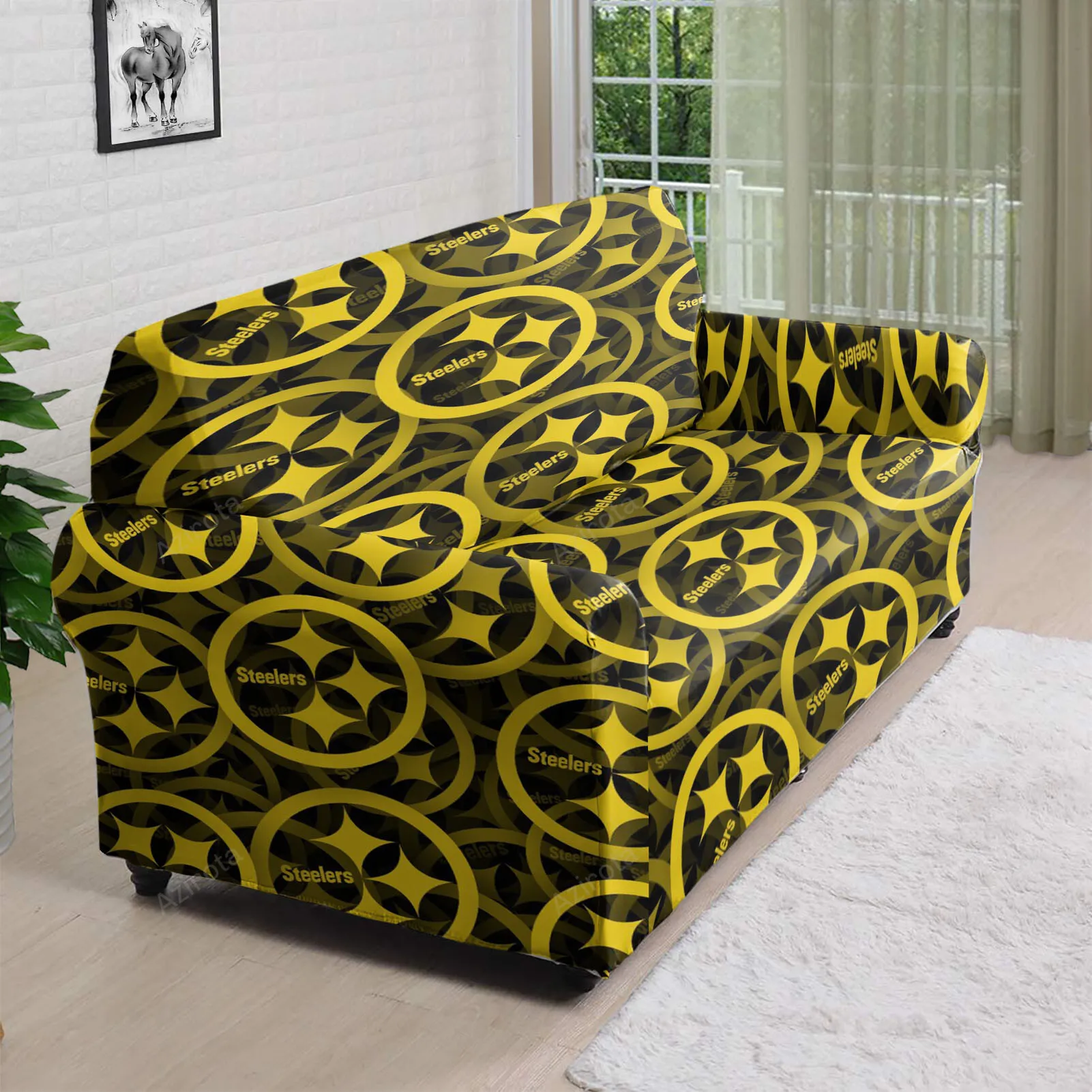 Pittsburgh Steelers Seamless 3D Sofa Cover