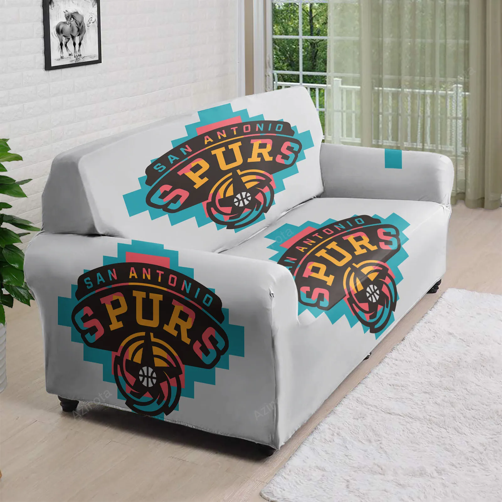 San Antonio Spurs Fullcolor 3D Sofa Cover