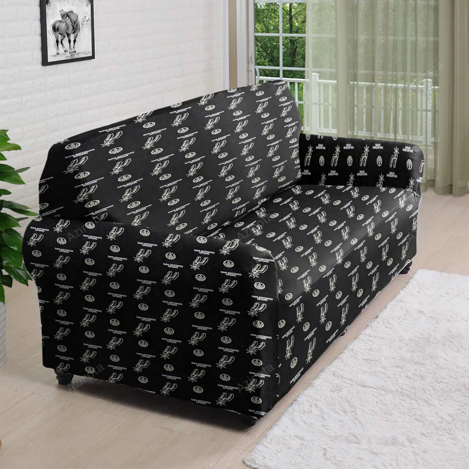 San Antonio Spurs 5 3D Sofa Cover