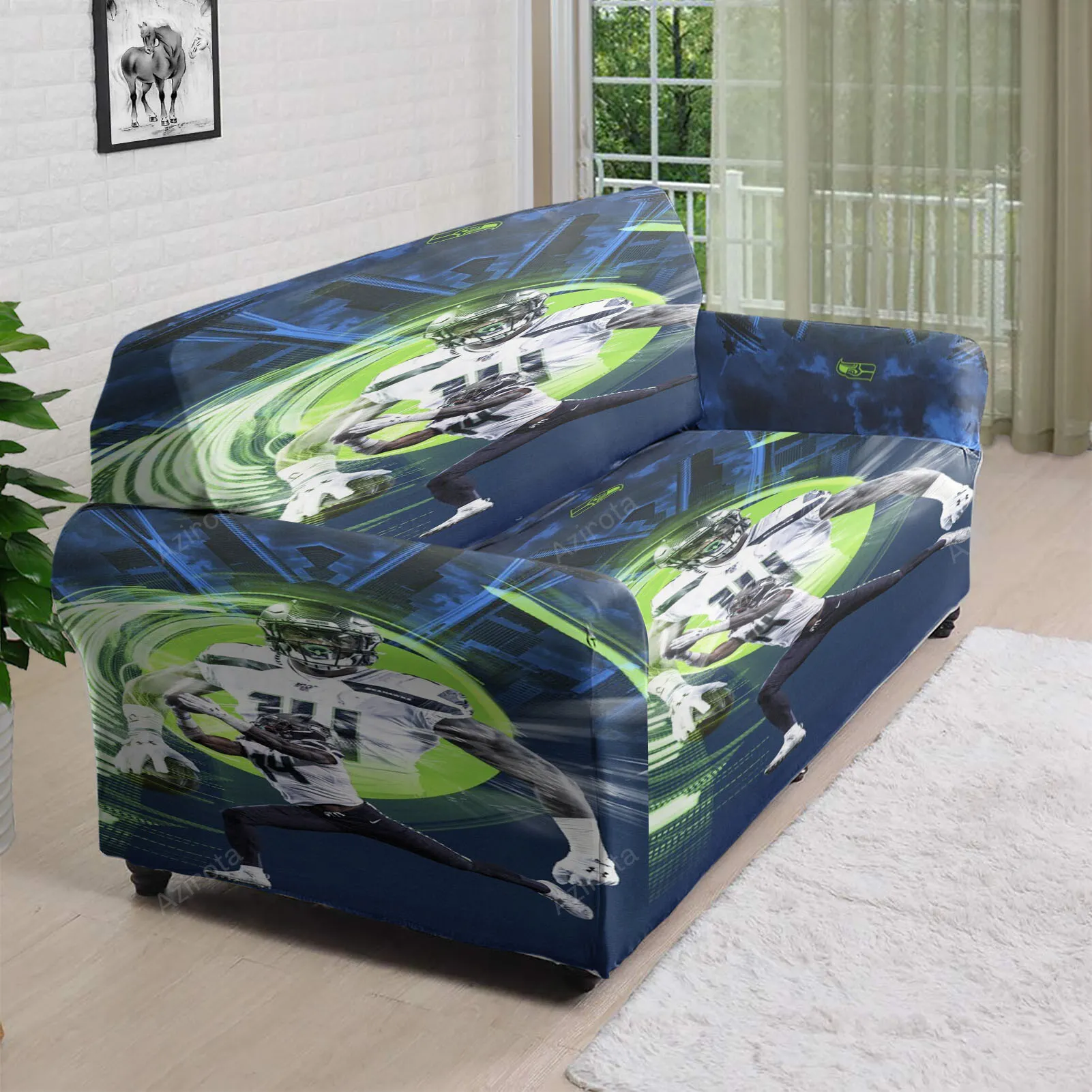 Seattle Seahawks DK Metcalf3 3D Sofa Cover