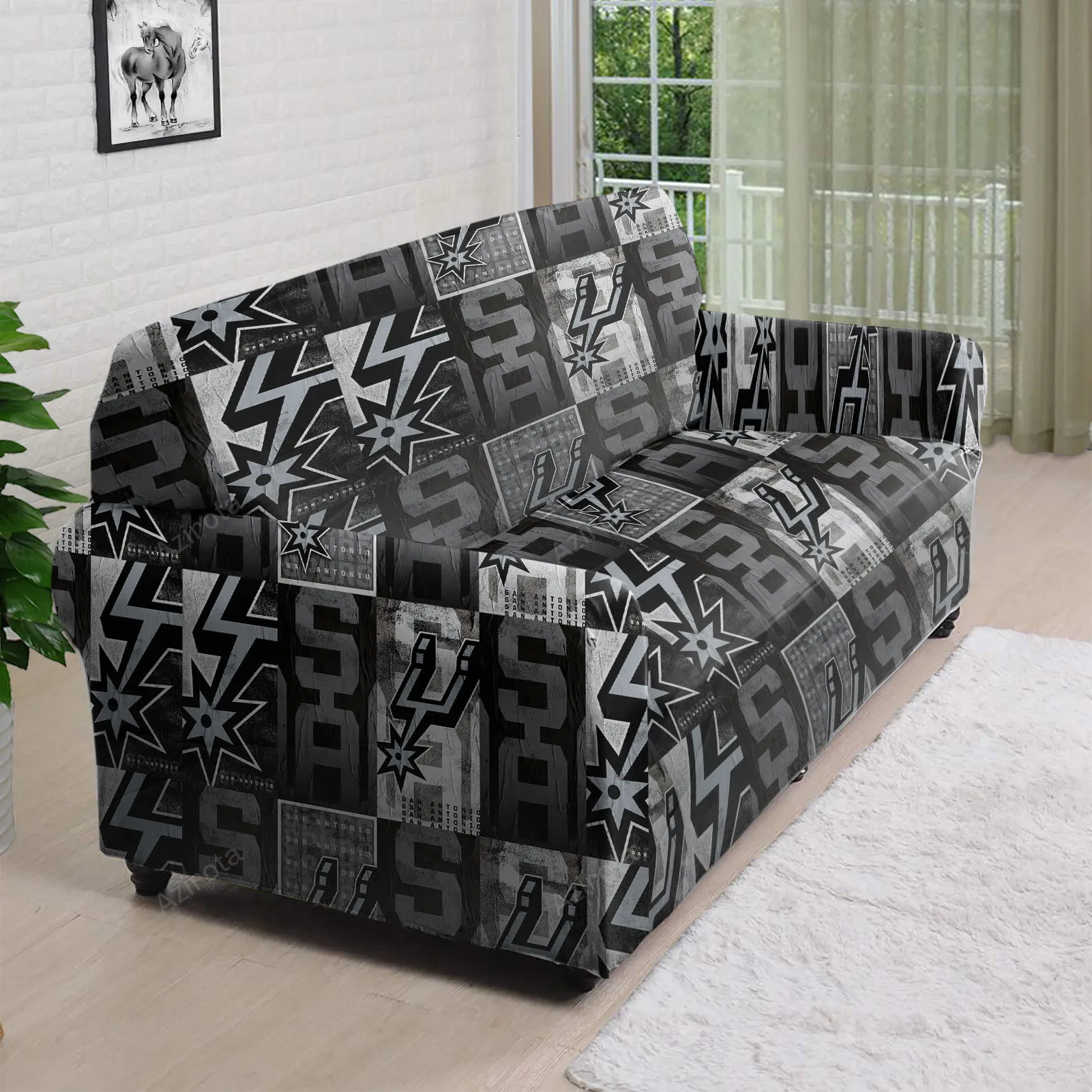 San Antonio Spurs 4 3D Sofa Cover