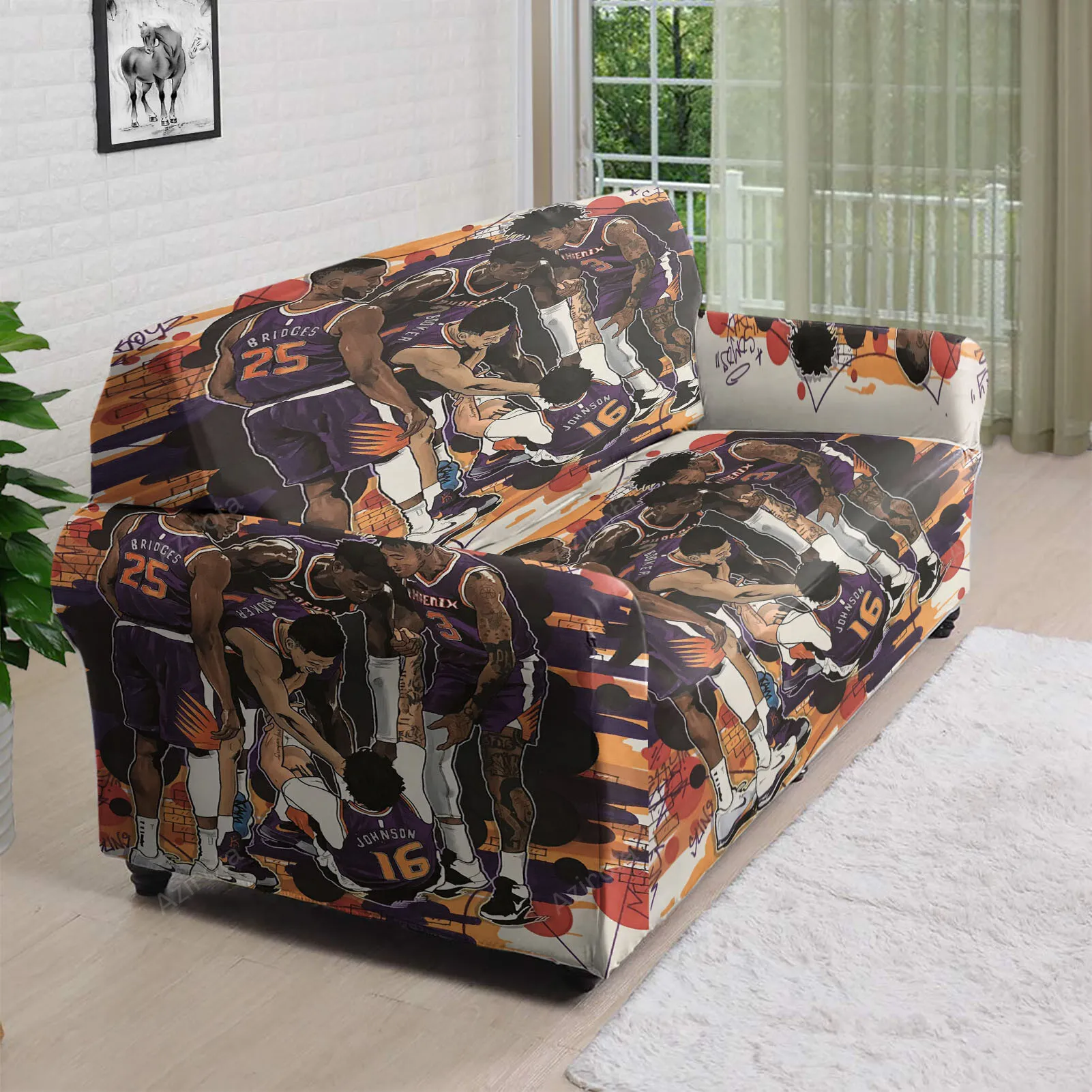 Phoenix Suns Team v2 3D Sofa Cover