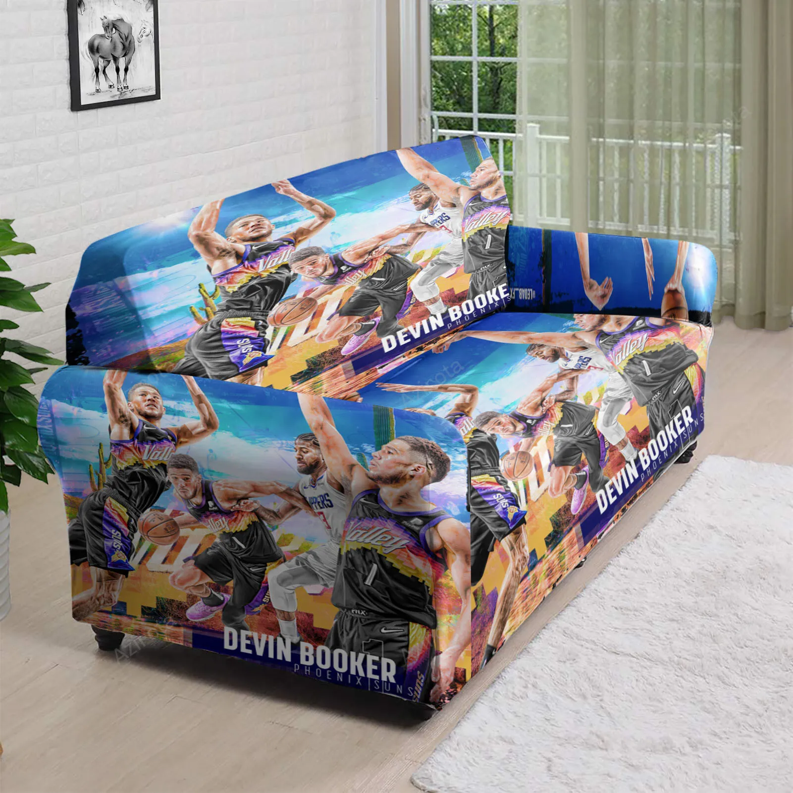 Phoenix Suns Devin Booker 1 v2 3D Sofa Cover