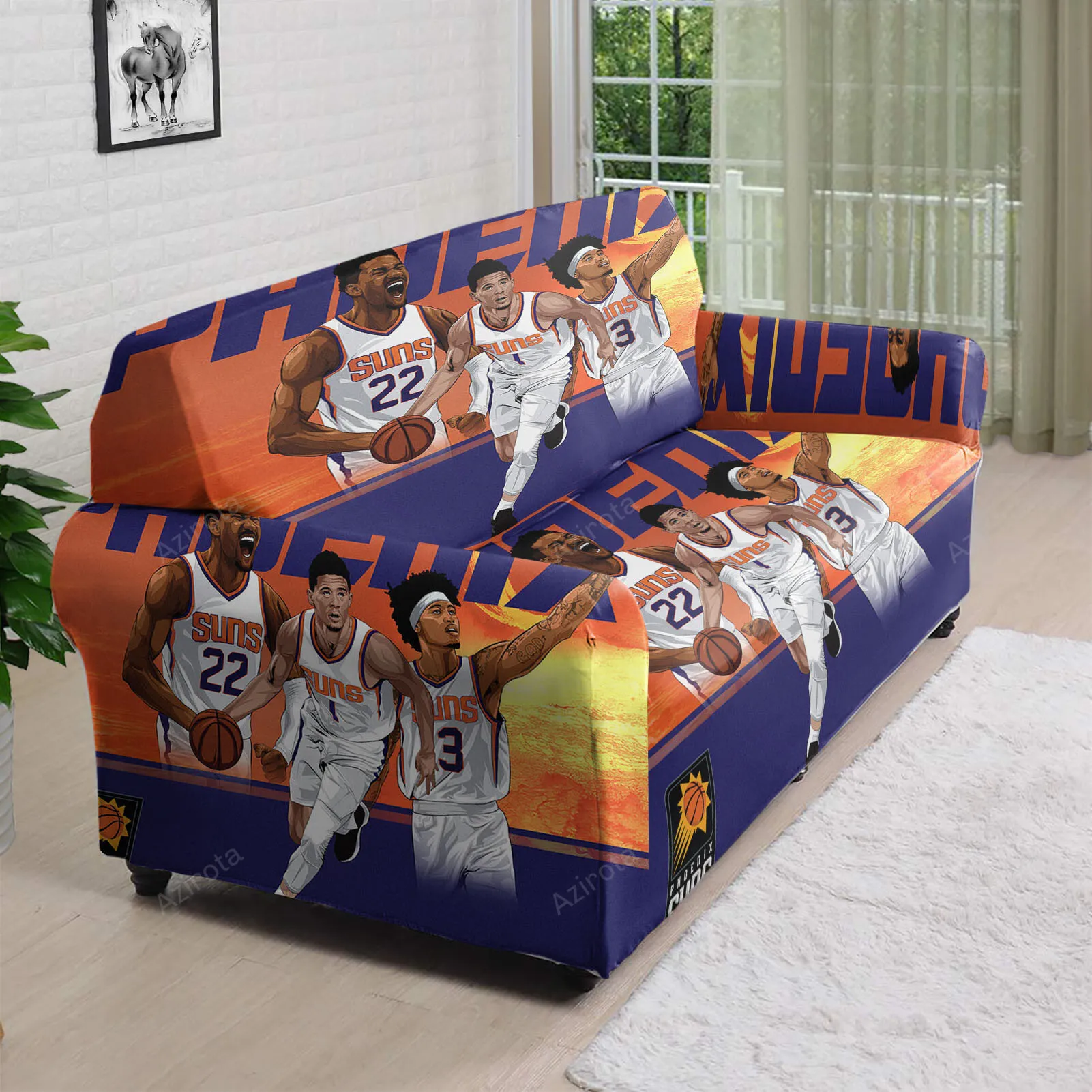 Phoenix Suns Team v4 3D Sofa Cover
