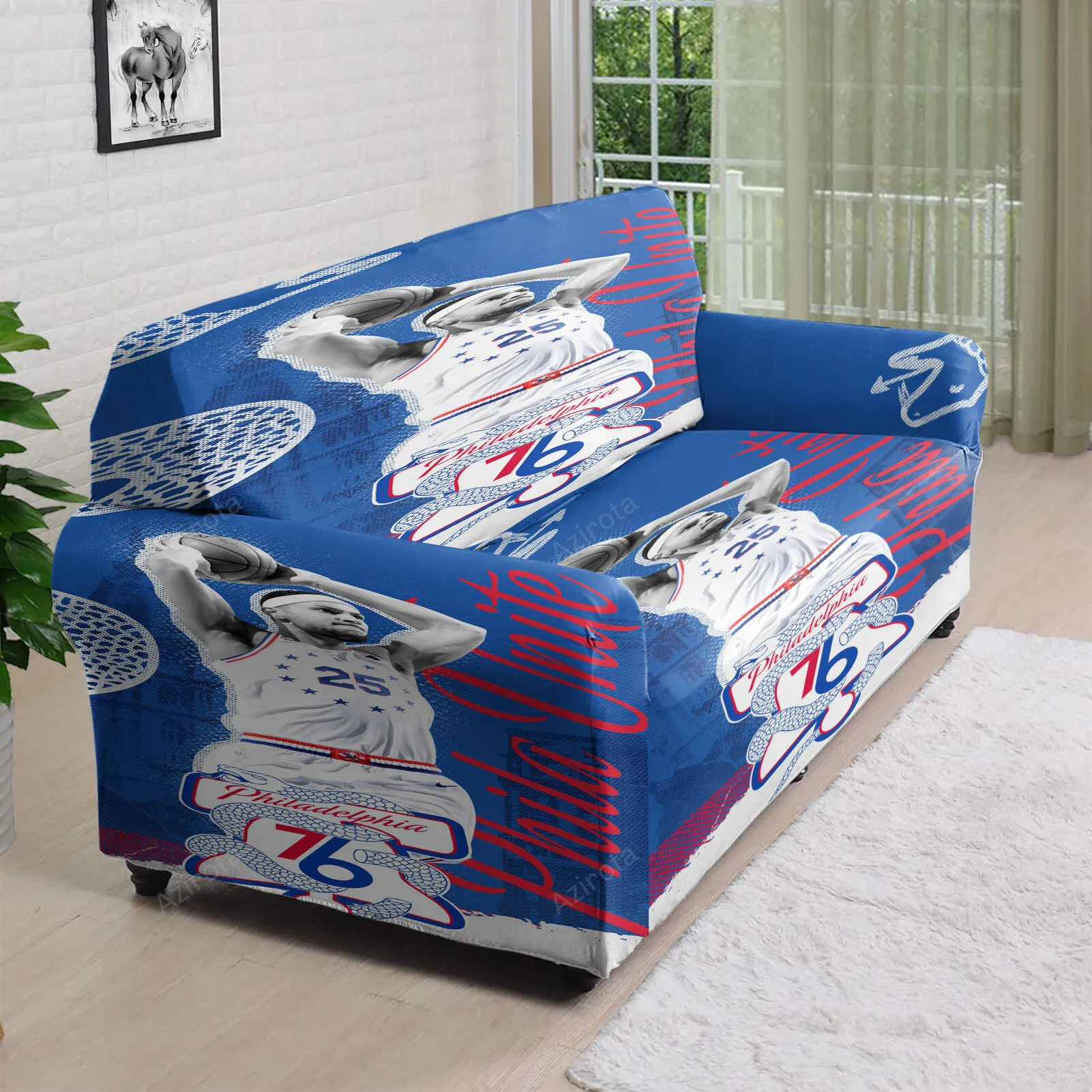 Philadelphia 76ers Phila Unite 3D Sofa Cover