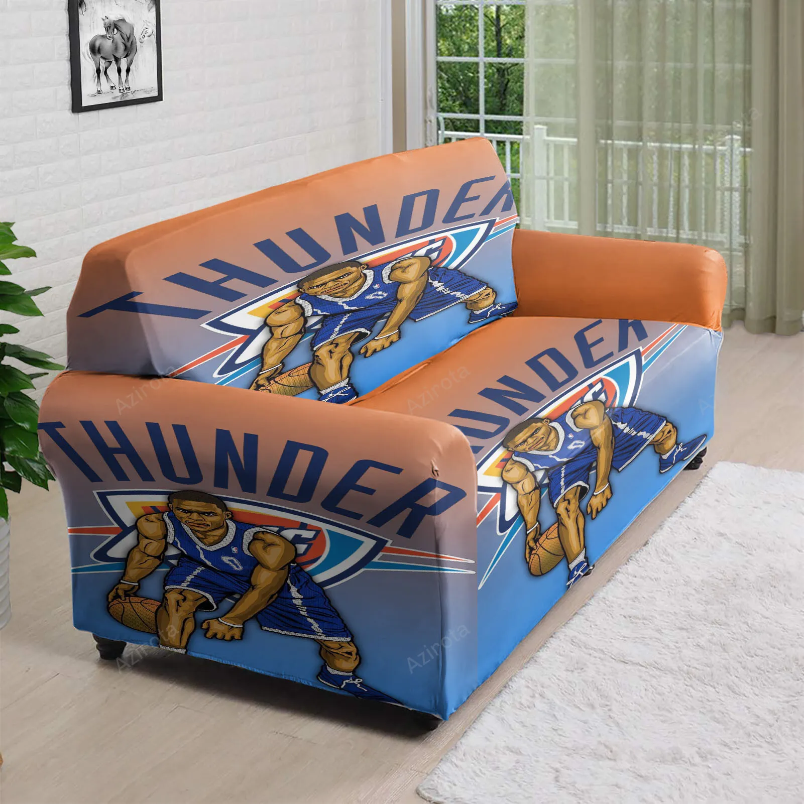 Oklahoma City Thunder No0 Russell Westbrook n4 3D Sofa Cover