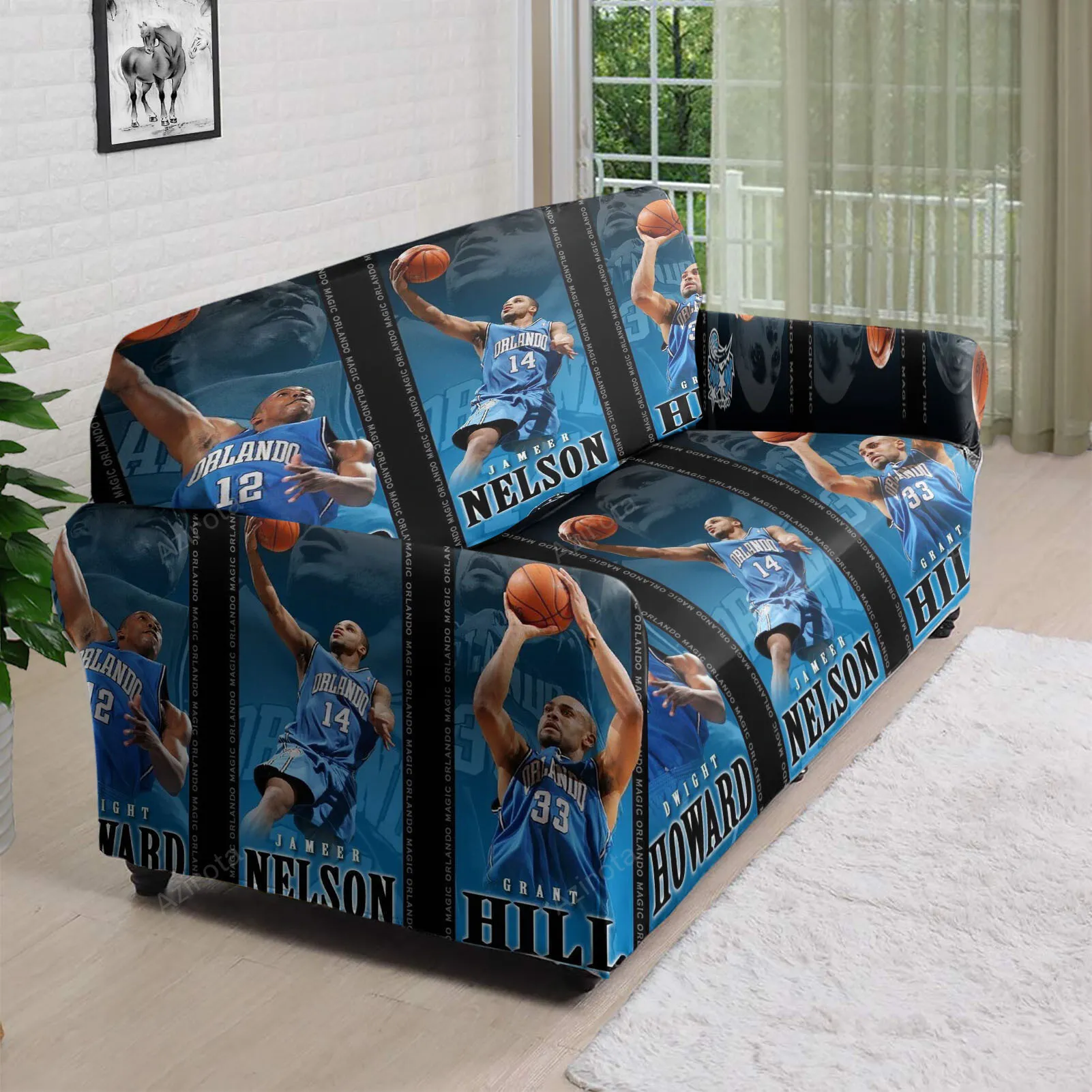 Orlando Magic All Players2 3D Sofa Cover
