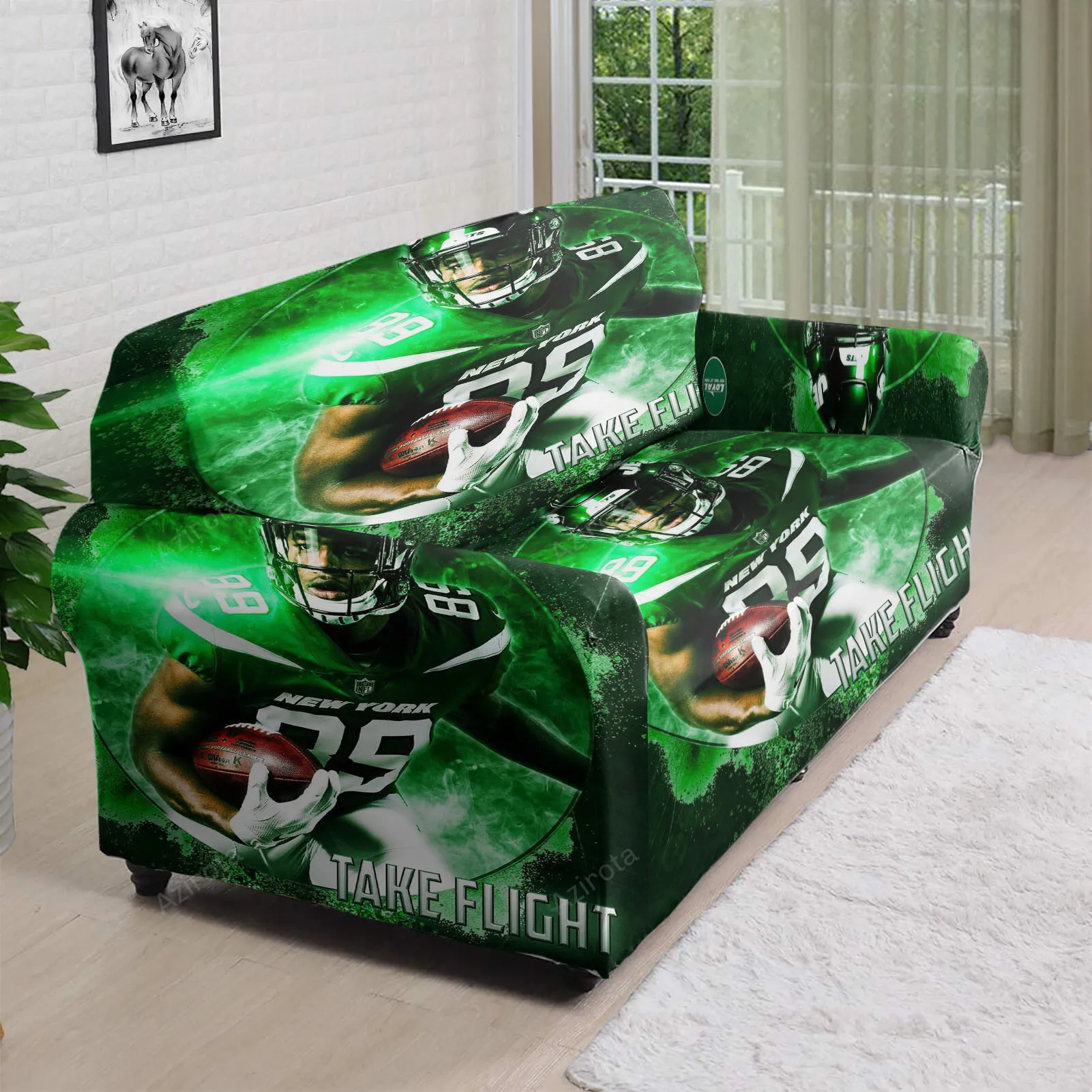 New York Jets Player no 89 v47 3D Sofa Cover