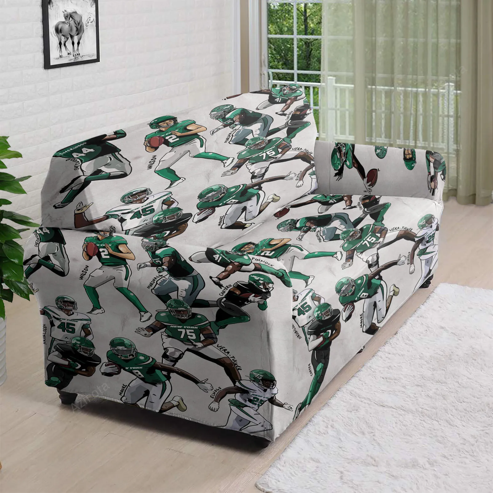 New York Jets Players v28 3D Sofa Cover