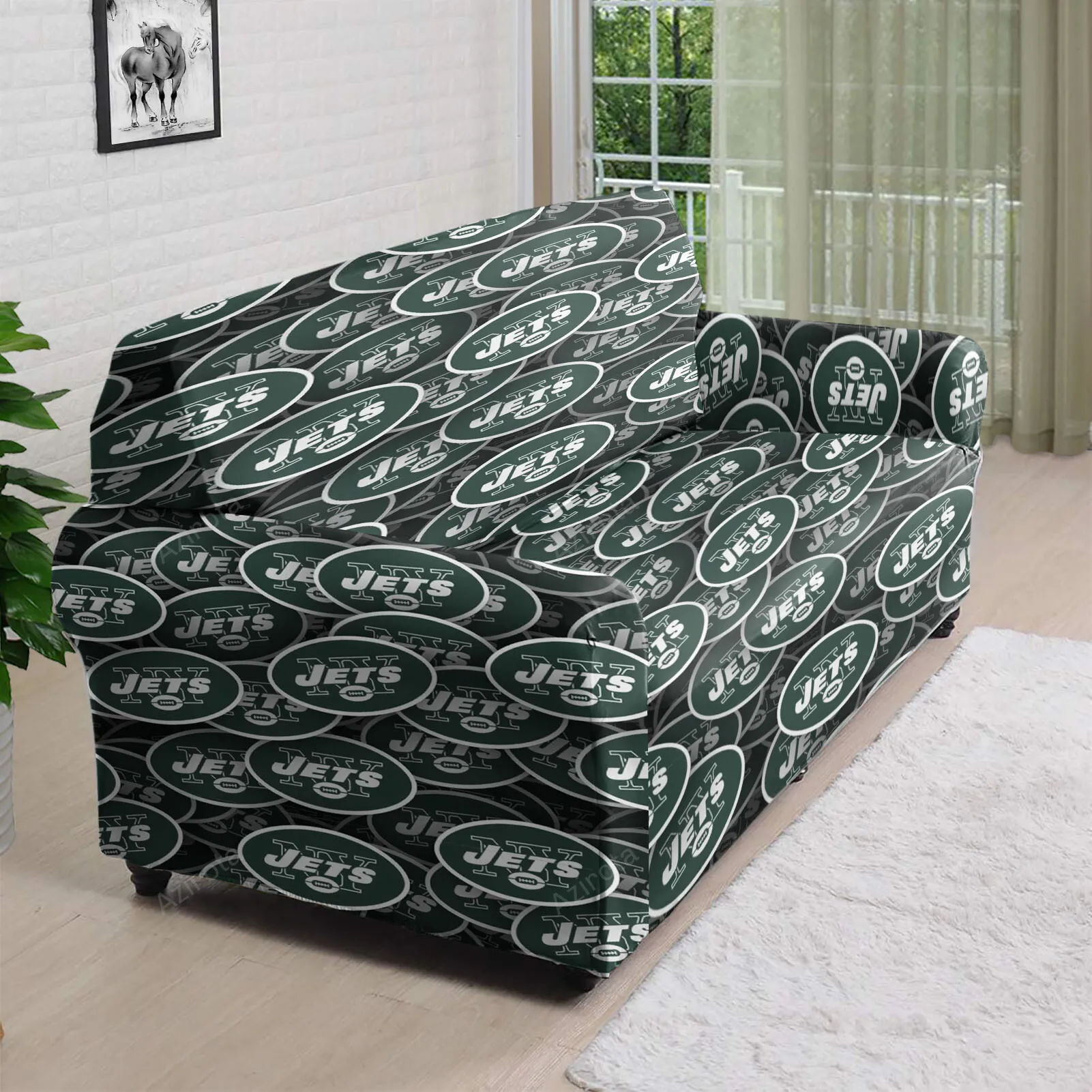 New York Jets Emblems v32 3D Sofa Cover