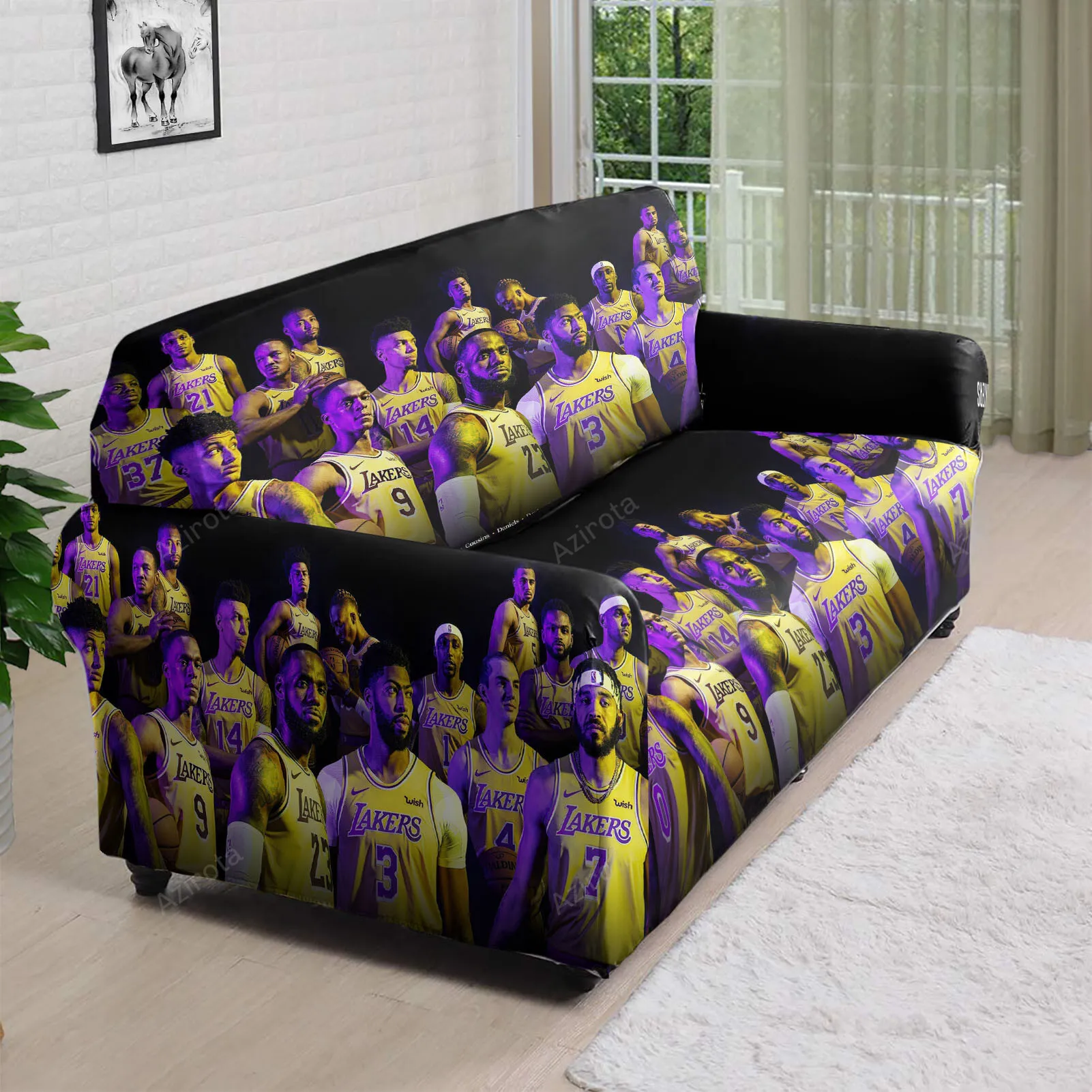 Los Angeles Lakers Players v13 3D Sofa Cover