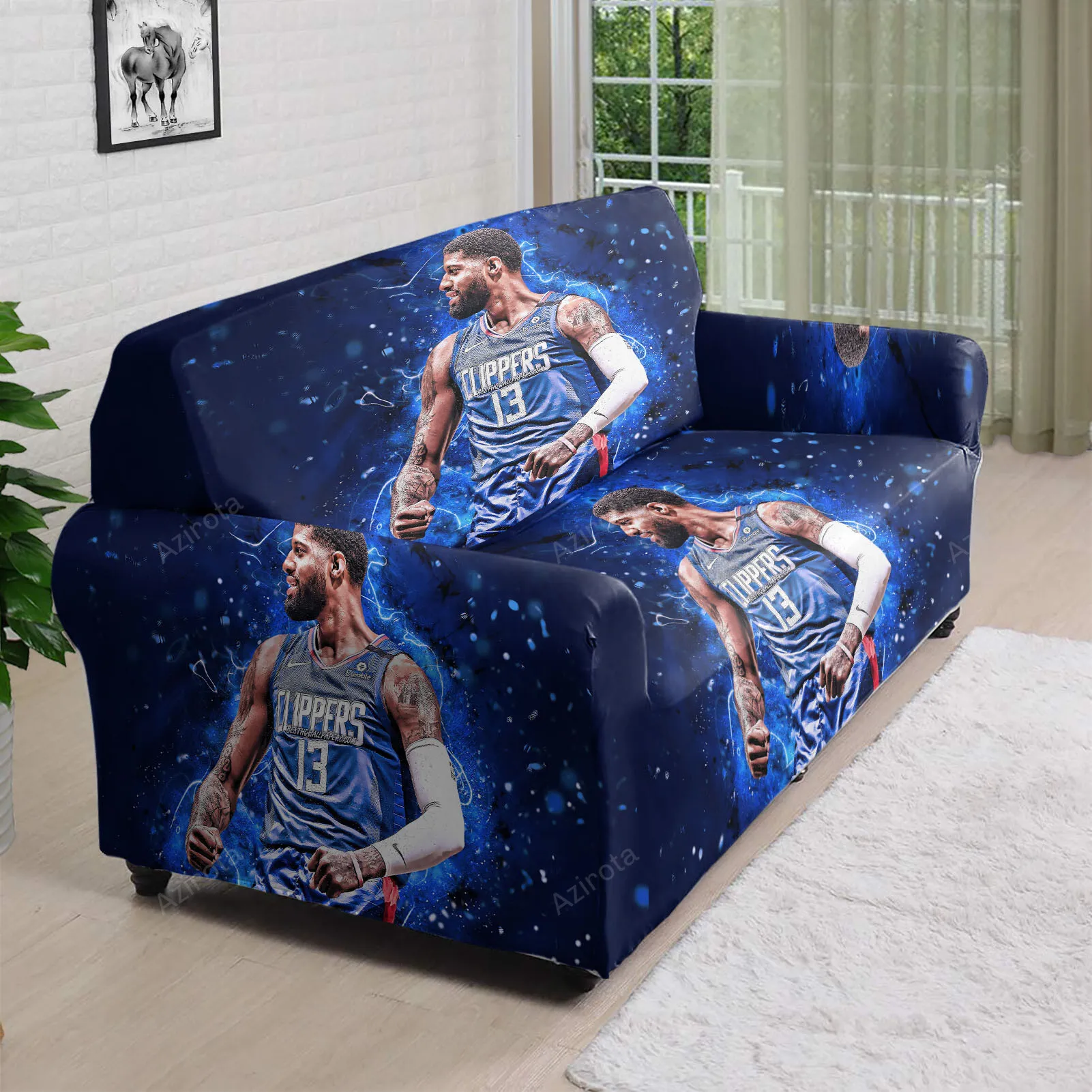 Los Angeles Clippers Paul George 13 3D Sofa Cover