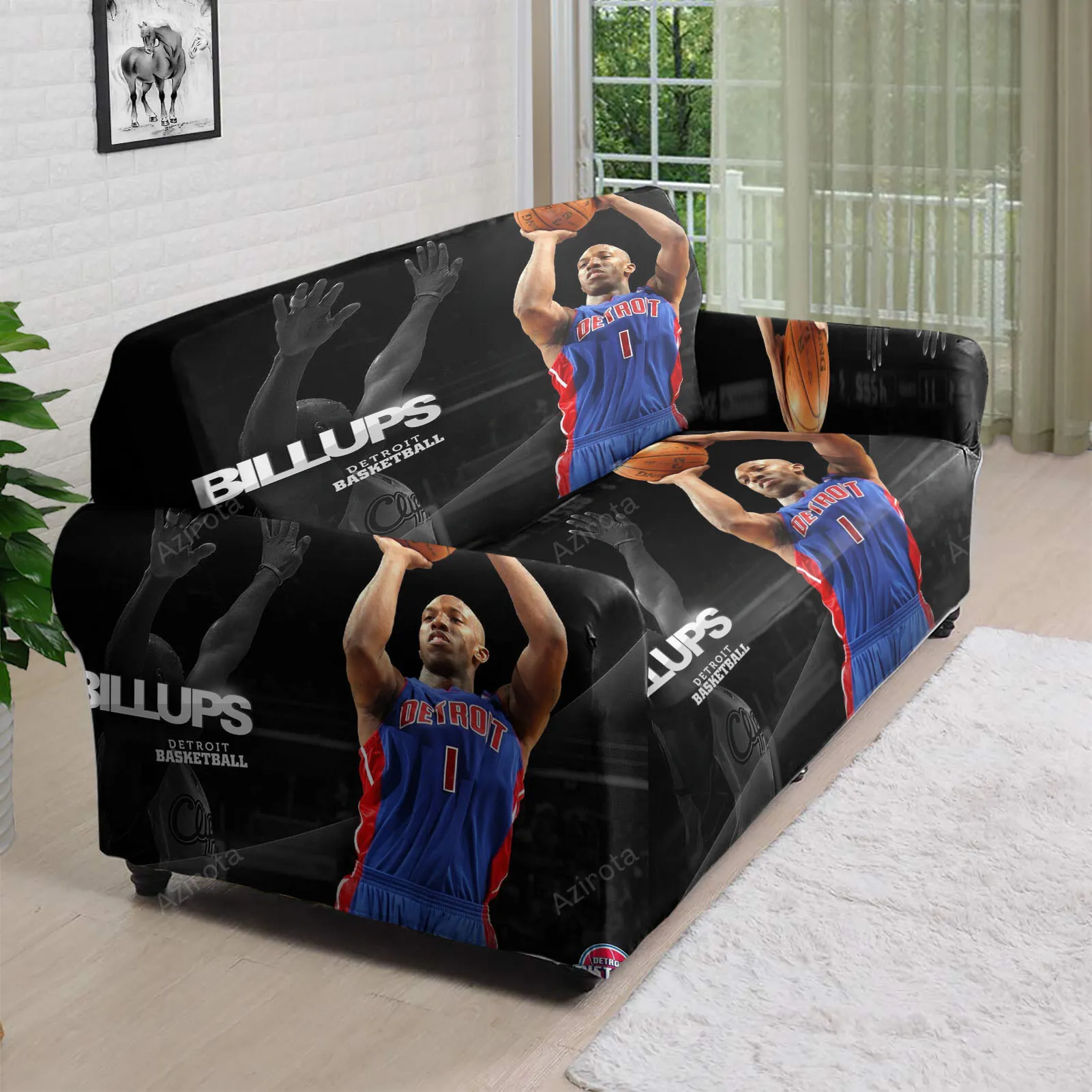 Detroit Pistons Chauncey Billups1 3D Sofa Cover