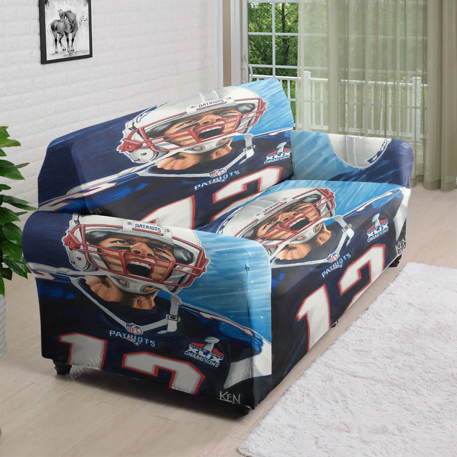 New England Patriots Tom Brady12 3D Sofa Cover