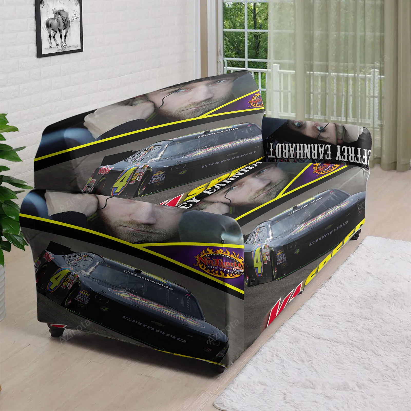 JD Motorsport W Gary Keller Jeffrey Earnhardt1 3D Sofa Cover