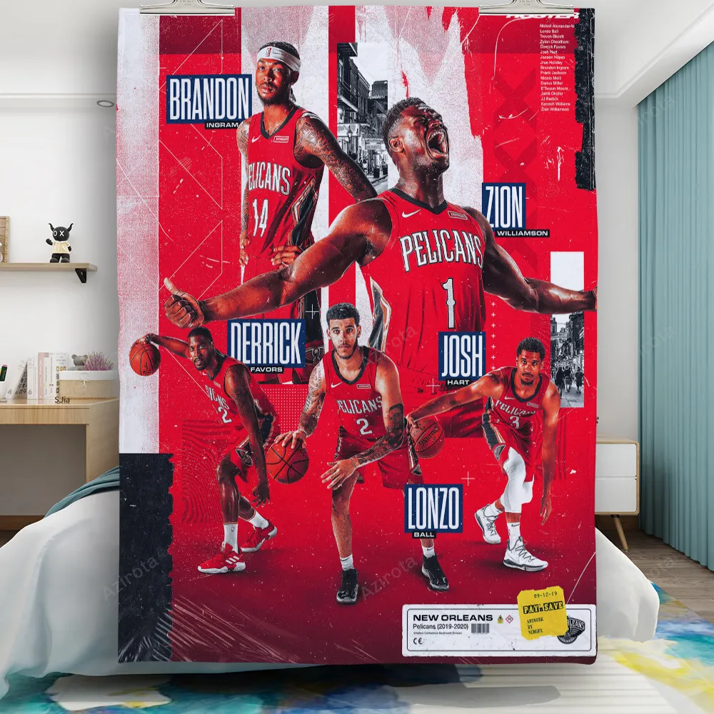 New Orleans Pelicans Players v31 Gift For Fan 3D Full Printing Quilt