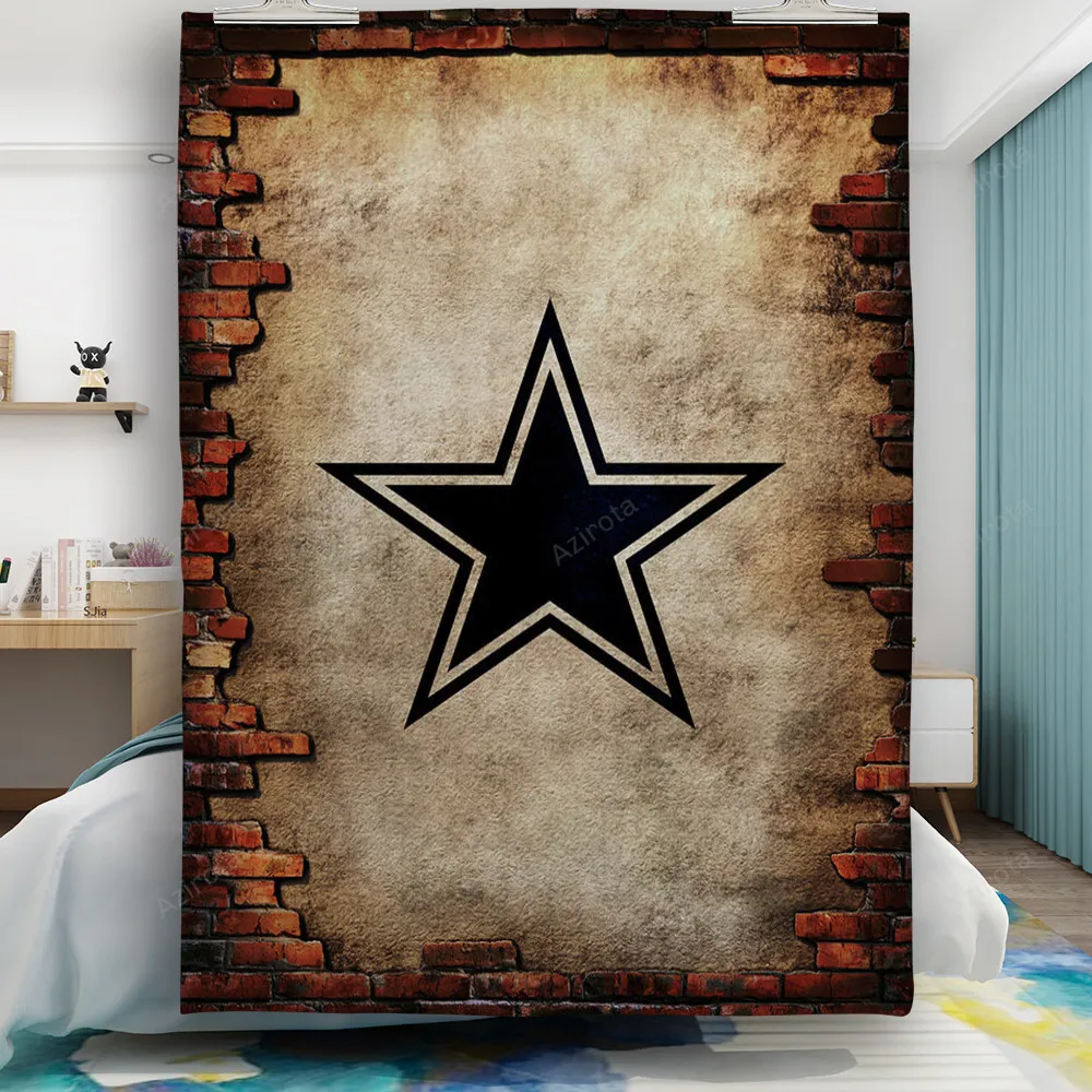 Dallas Cowboys Star Brick Wall Gift For Fan 3D Full Printing Quilt