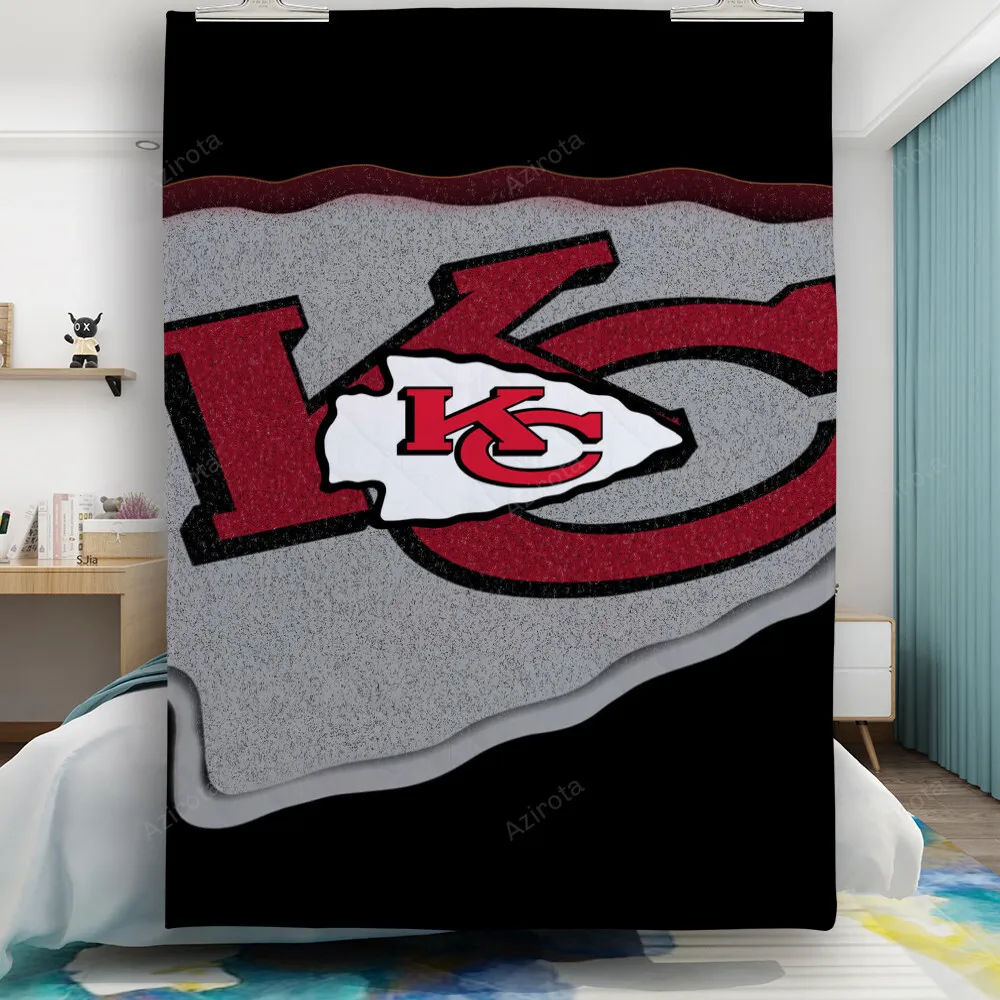 Kansas City Chiefs Emblem v2 Gift For Fan 3D Full Printing Quilt