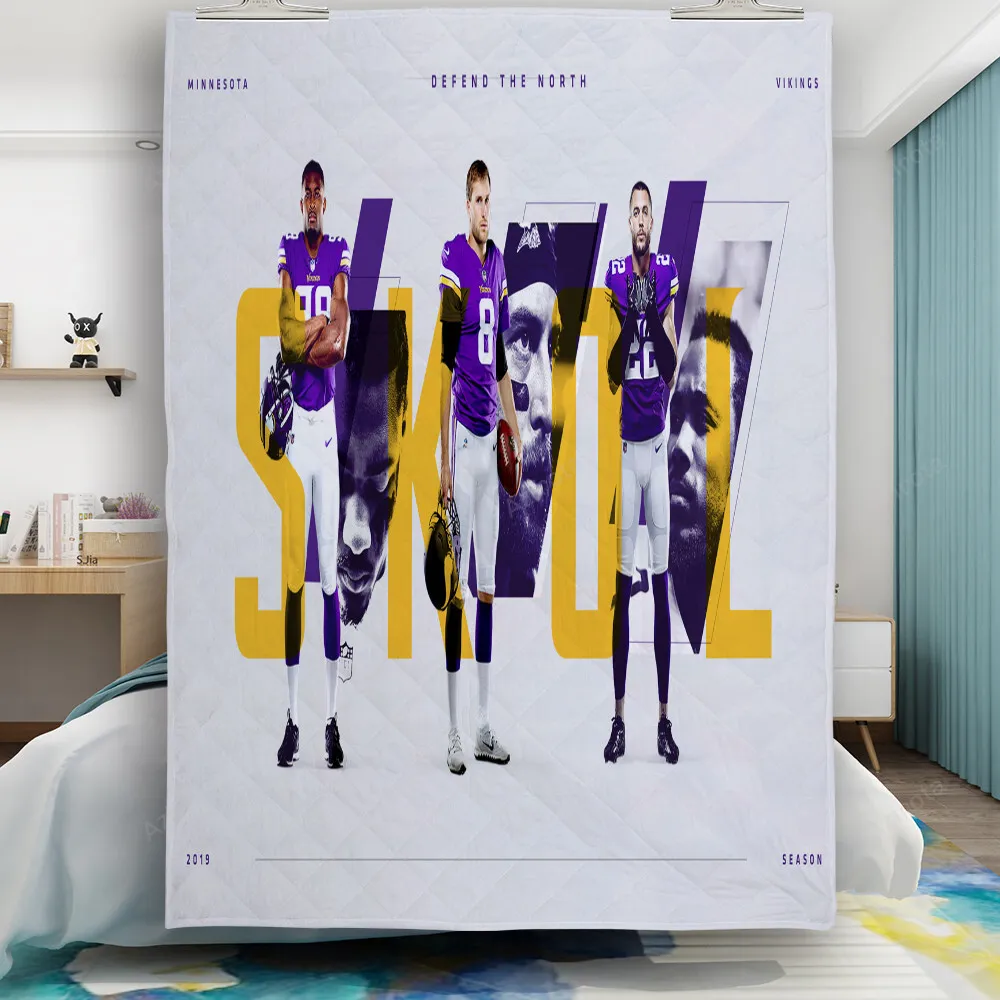 Minnesota Vikings Team v7 Gift For Fan 3D Full Printing Quilt