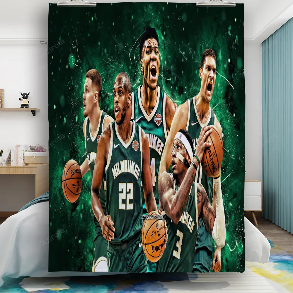 Milwaukee Bucks Players v15 Gift For Fan 3D Full Printing Quilt