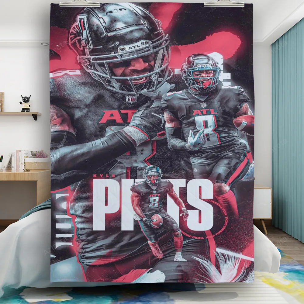 Atlanta Falcons Kyle Pitts 8 v2 Gift For Fan 3D Full Printing Quilt