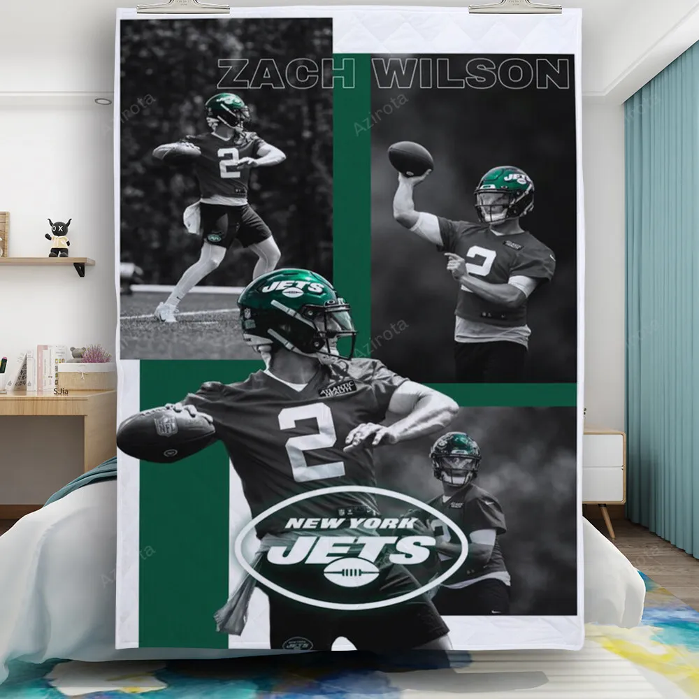 New York Jets Zach Wilson2 Gift For Fan 3D Full Printing Quilt
