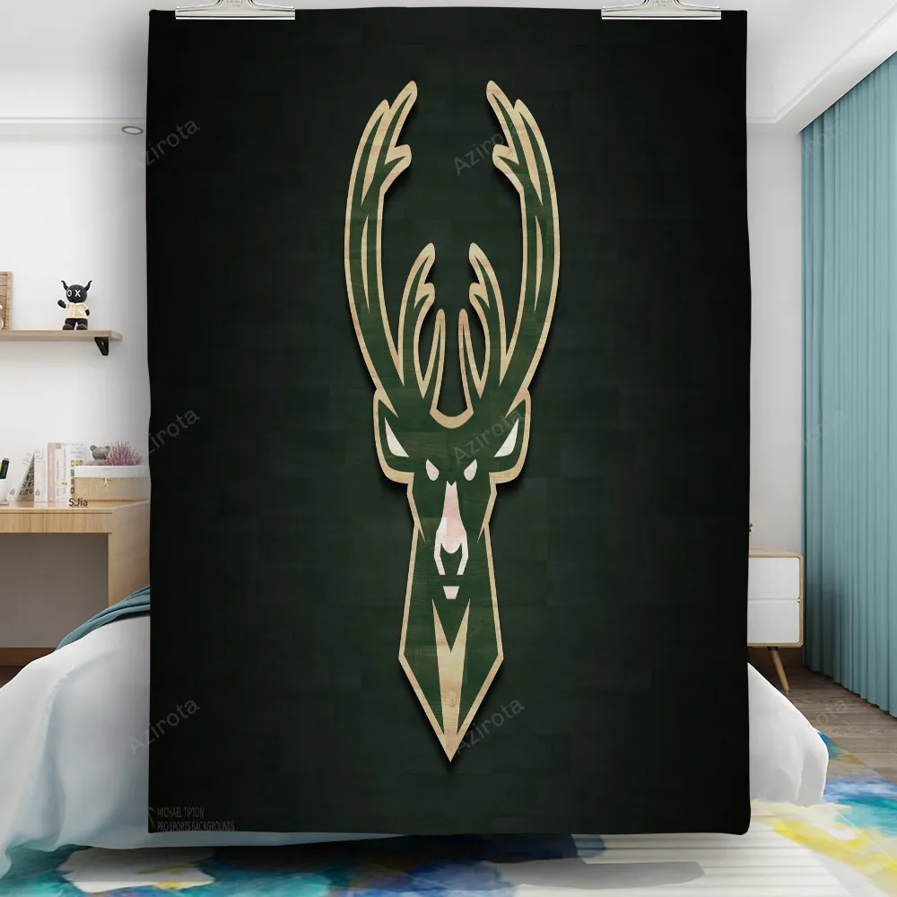 Milwaukee Bucks Emblem v2 Gift For Fan 3D Full Printing Quilt